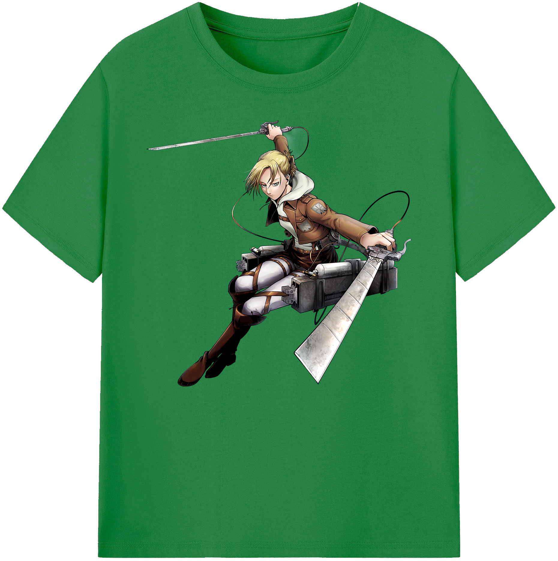 （画像用） 進撃の巨人 アニ・レオンハート Attack on Titan Annie Leonhart 綿100％ メンズ半袖Tシャツ｜肌触りやわらか＆通気性