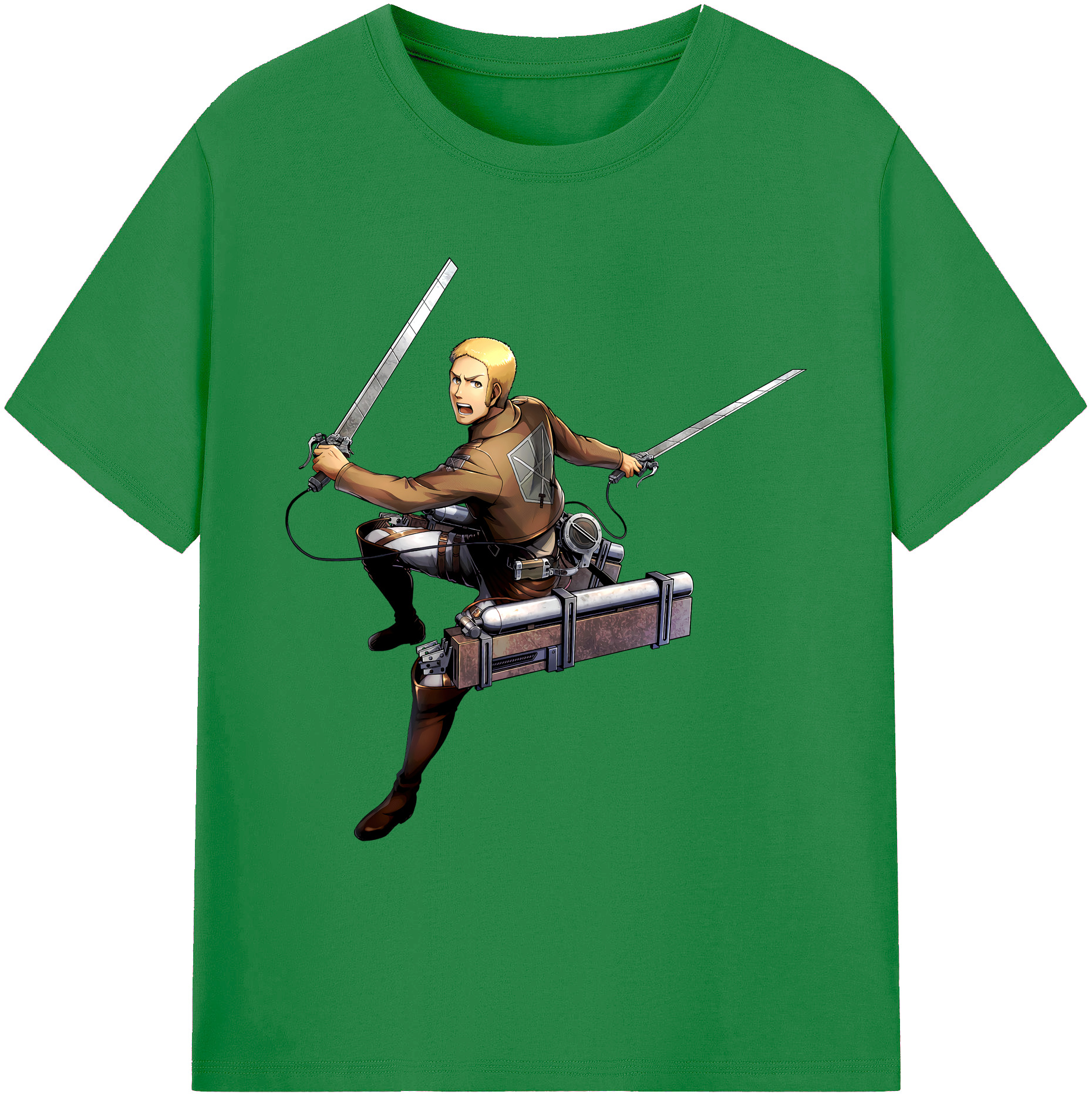（画像用） 進撃の巨人 ライナー・ブラウン Attack on Titan Reiner Braun 綿100％ メンズ半袖Tシャツ｜肌触りやわらか＆通気性