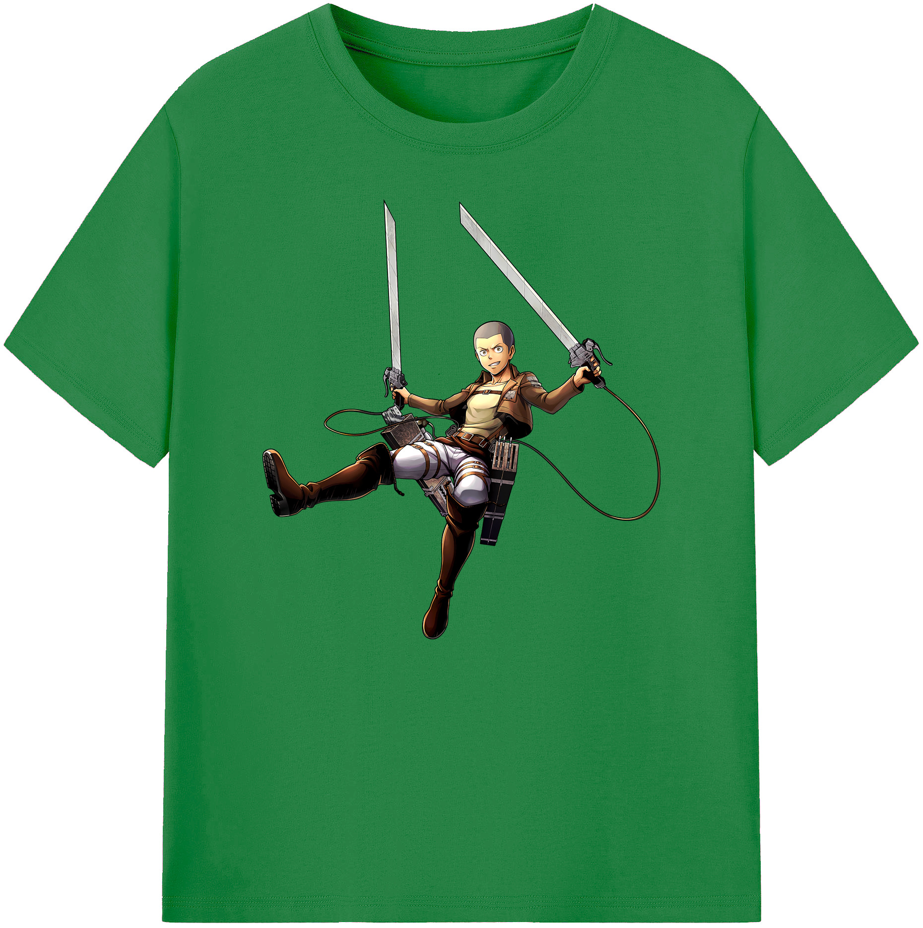 （画像用） 進撃の巨人 コニー·スプリンガー Attack on Titan Connie Springer 綿100％ メンズ半袖Tシャツ｜肌触りやわらか＆通気性