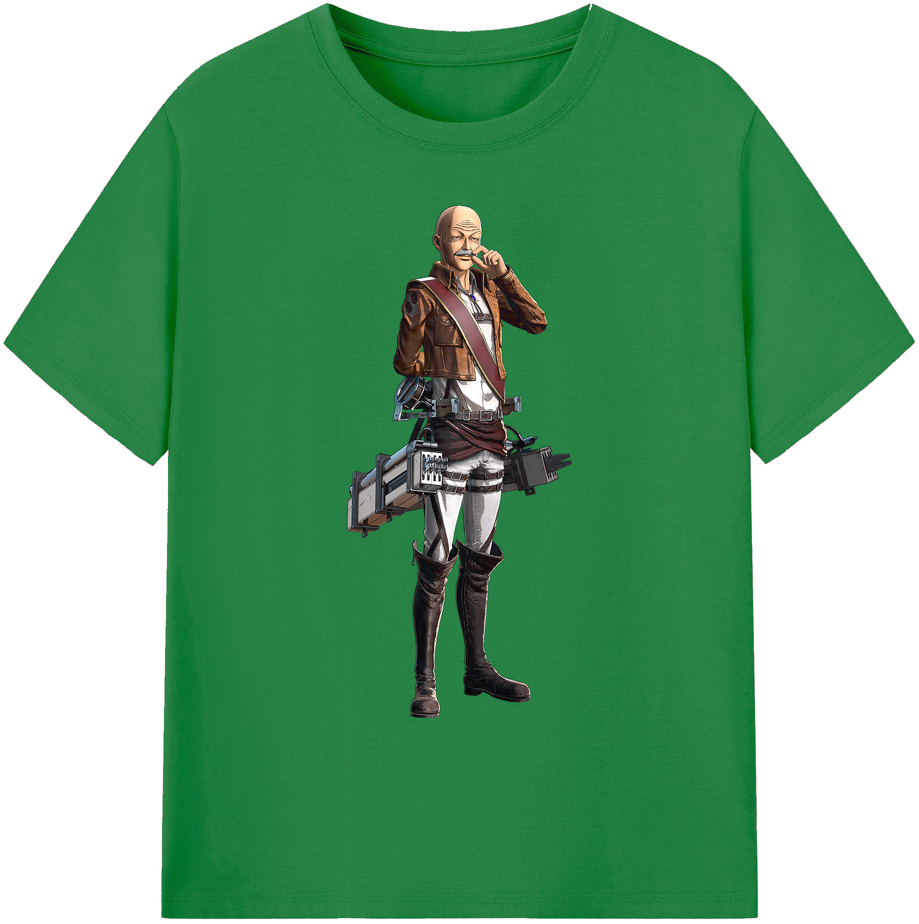 （画像用） 進撃の巨人 ドット·ピクシス Attack on Titan Dot Pixis 綿100％ メンズ半袖Tシャツ｜肌触りやわらか＆通気性