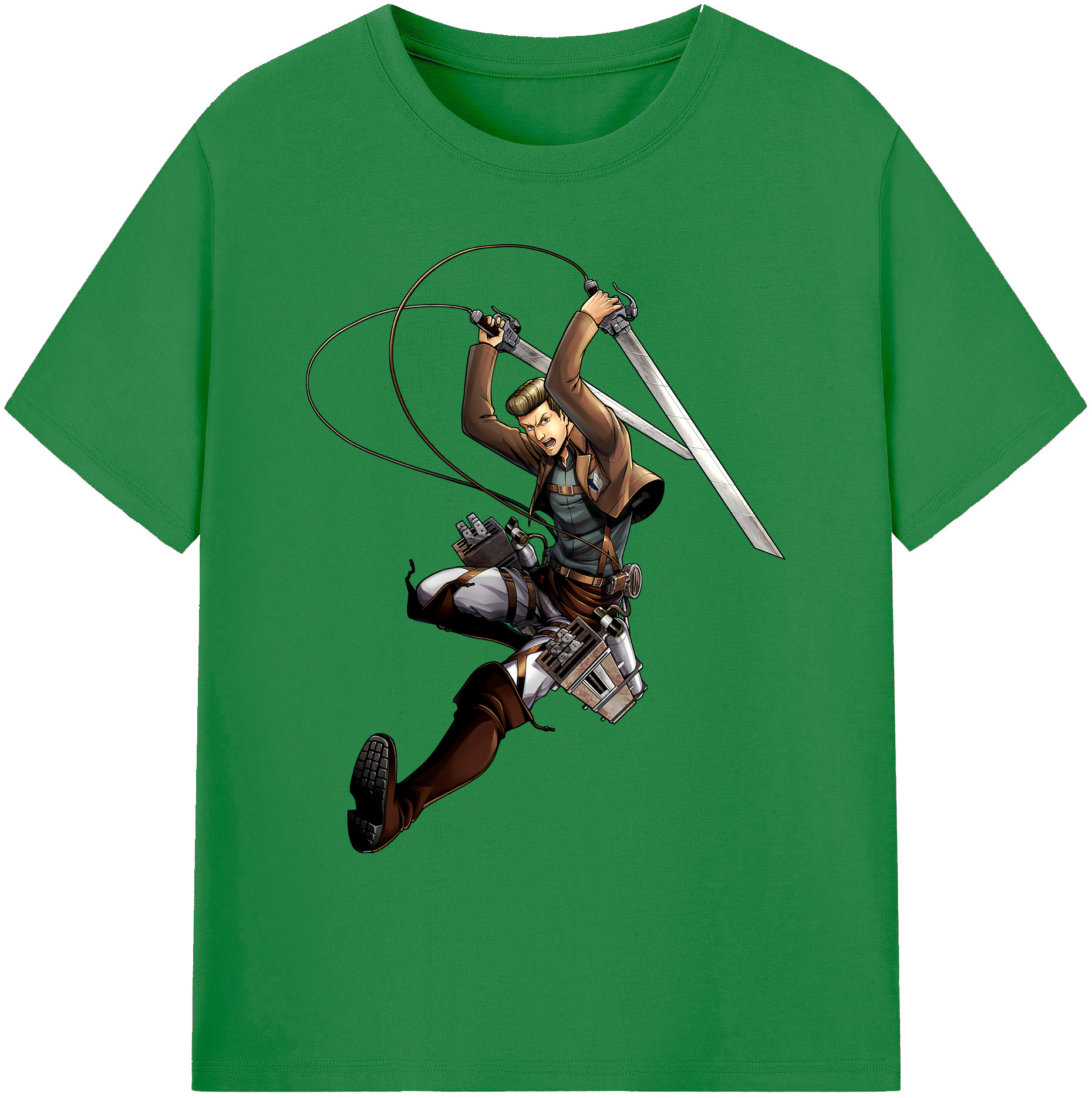 （画像用） 進撃の巨人 Attack on Titan 綿100％ メンズ半袖Tシャツ｜肌触りやわらか＆通気性
