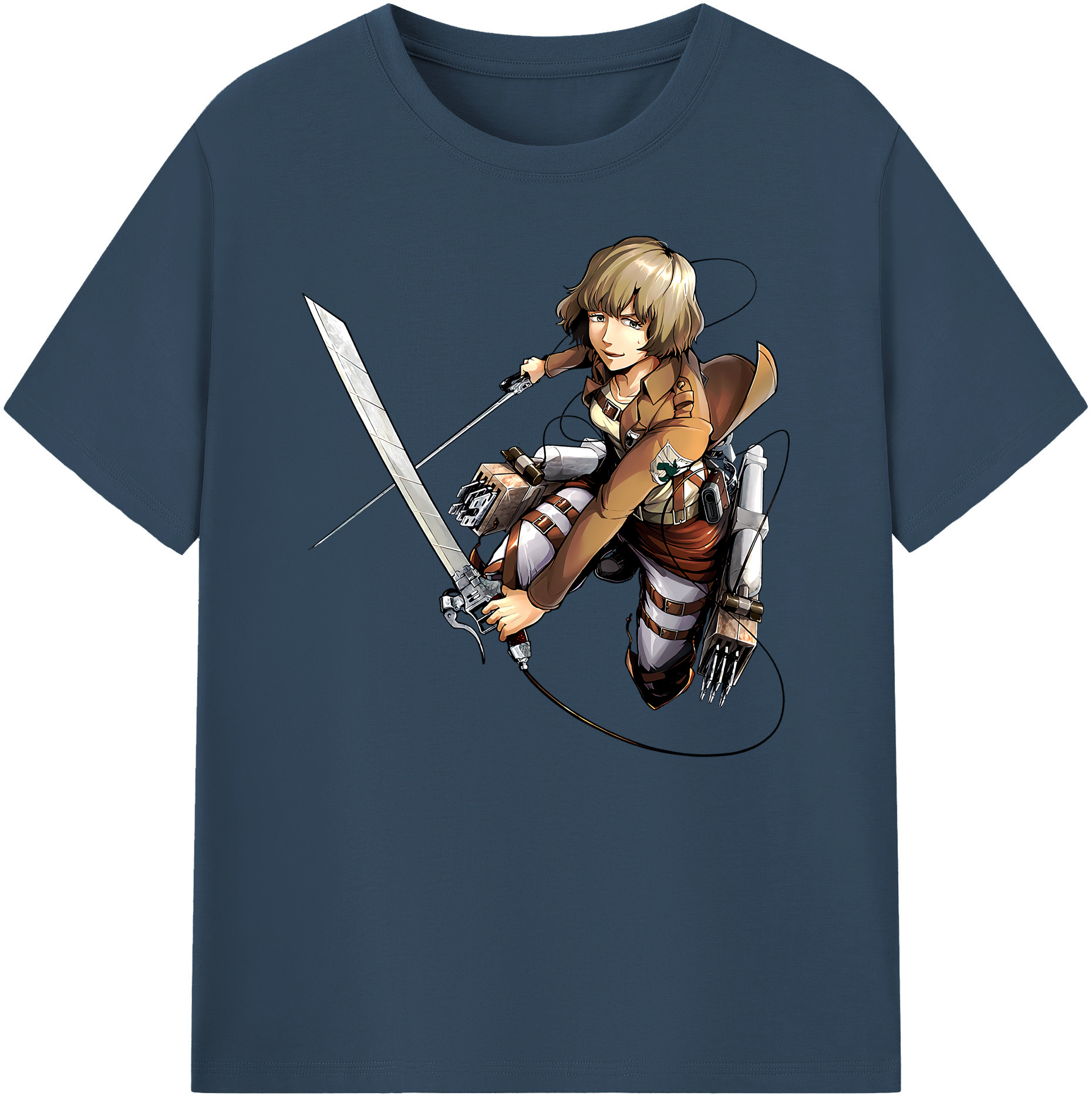 （画像用） 進撃の巨人 ヒツチ Attack on Titan Hitch 綿100％ メンズ半袖Tシャツ｜肌触りやわらか＆通気性