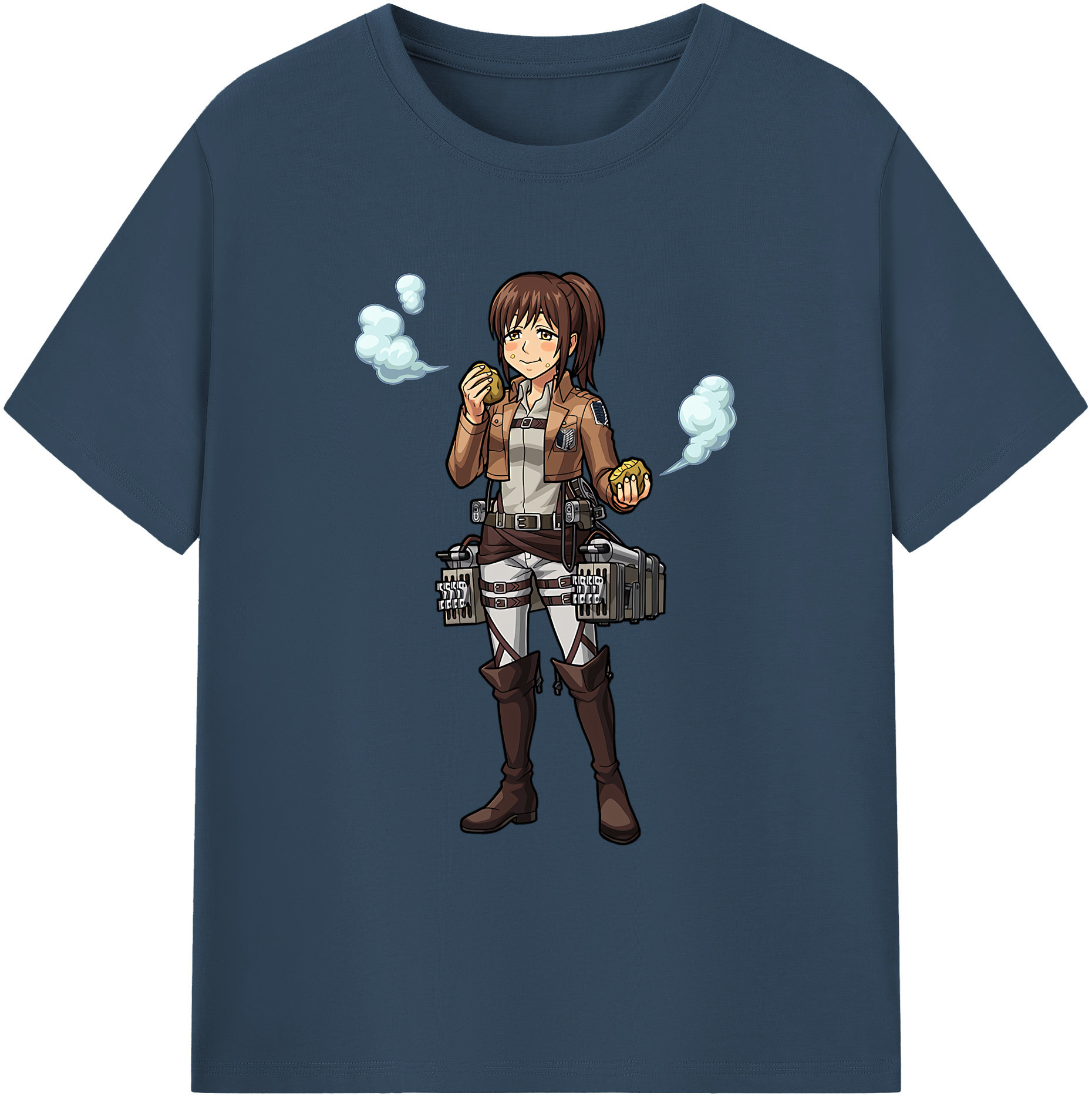 （画像用） 進撃の巨人 サシャ·ブラウス Attack on Titan Sasha Blaus 綿100％ メンズ半袖Tシャツ｜肌触りやわらか＆通気性