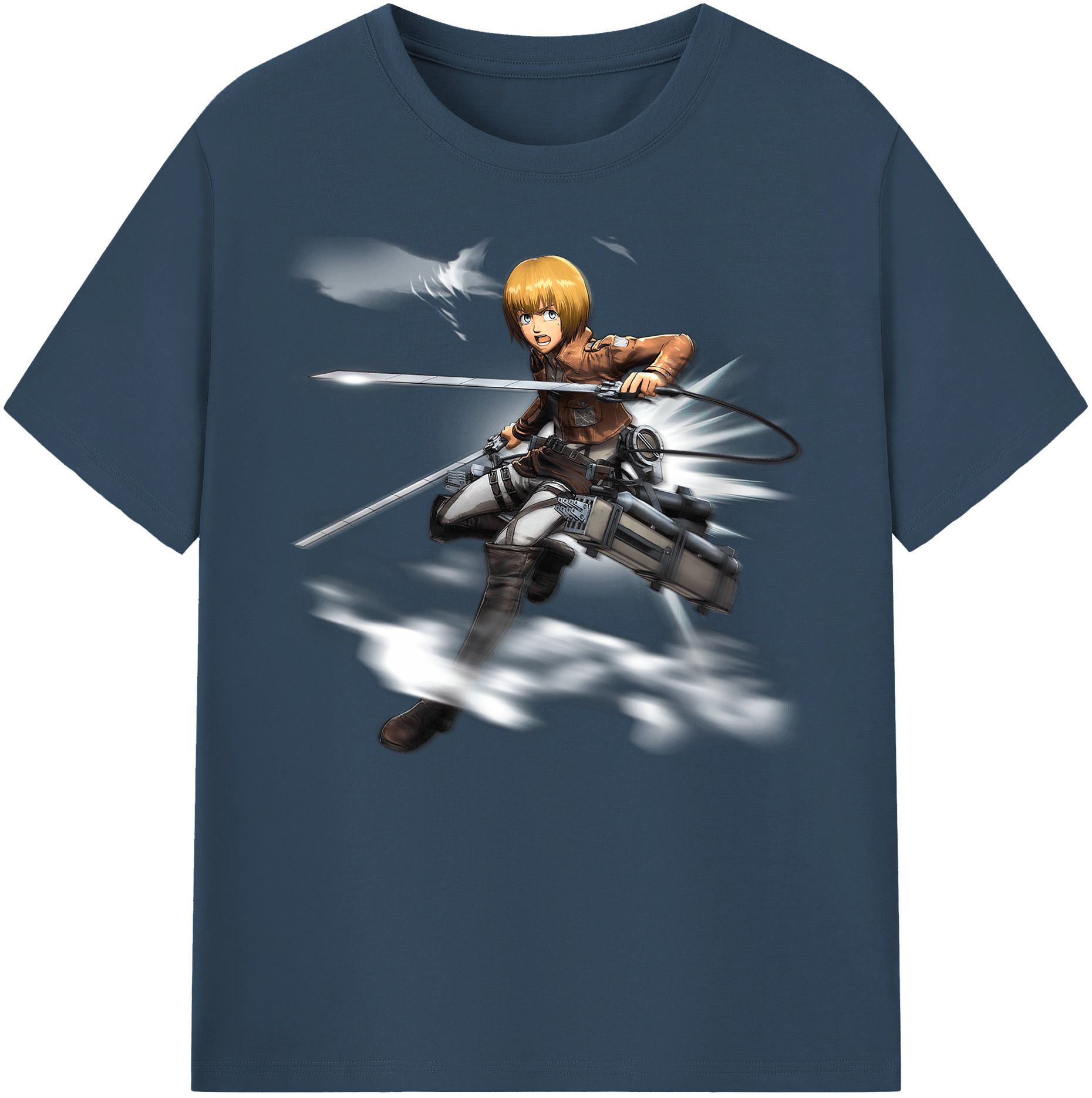 （画像用） 進撃の巨人 アルミン·アルレルト Attack on Titan Armin Arlert 綿100％ メンズ半袖Tシャツ｜肌触りやわらか＆通気性