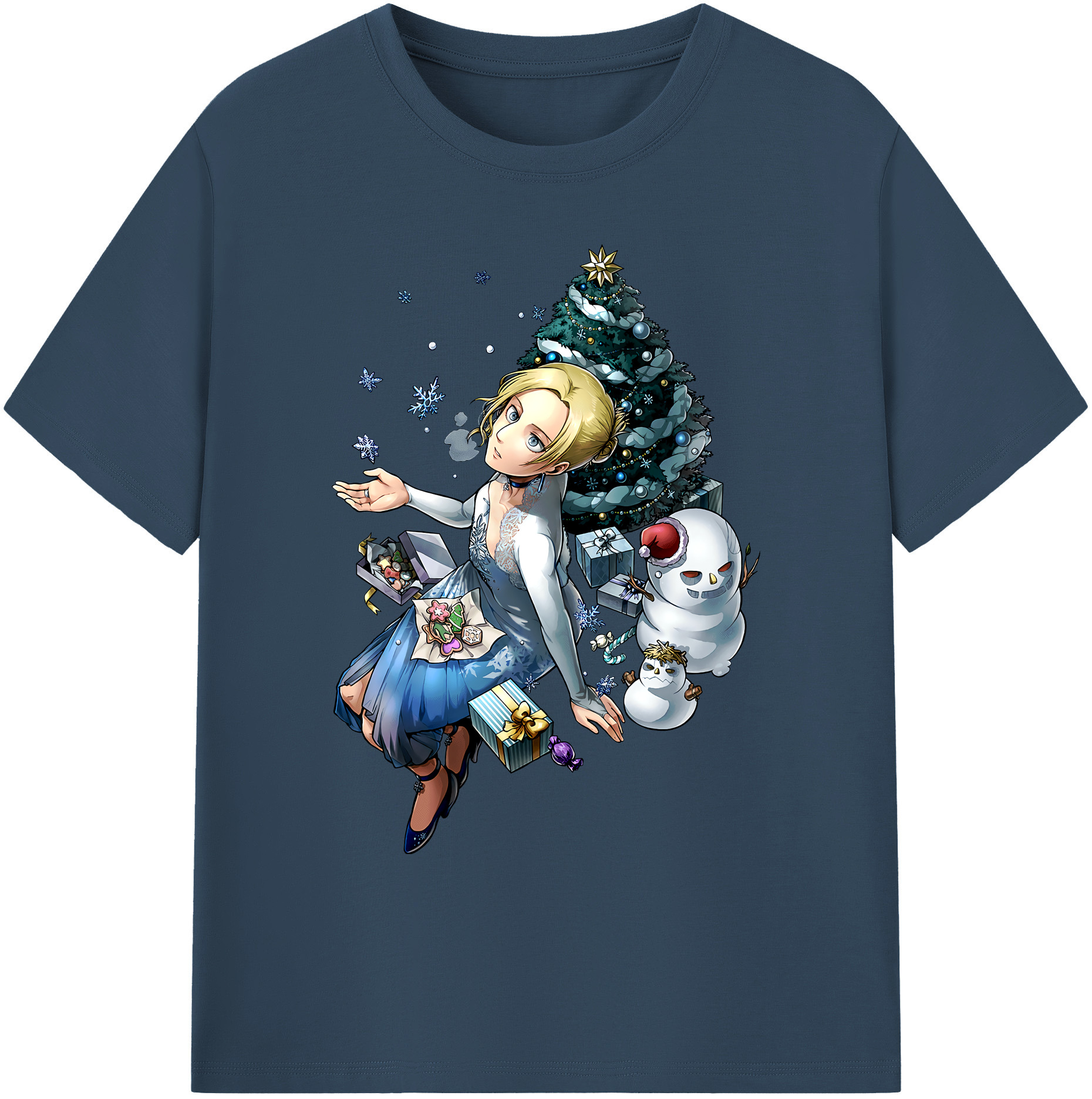 （画像用） 進撃の巨人 アニ・レオンハート Attack on Titan Annie Leonhart 綿100％ メンズ半袖Tシャツ｜肌触りやわらか＆通気性