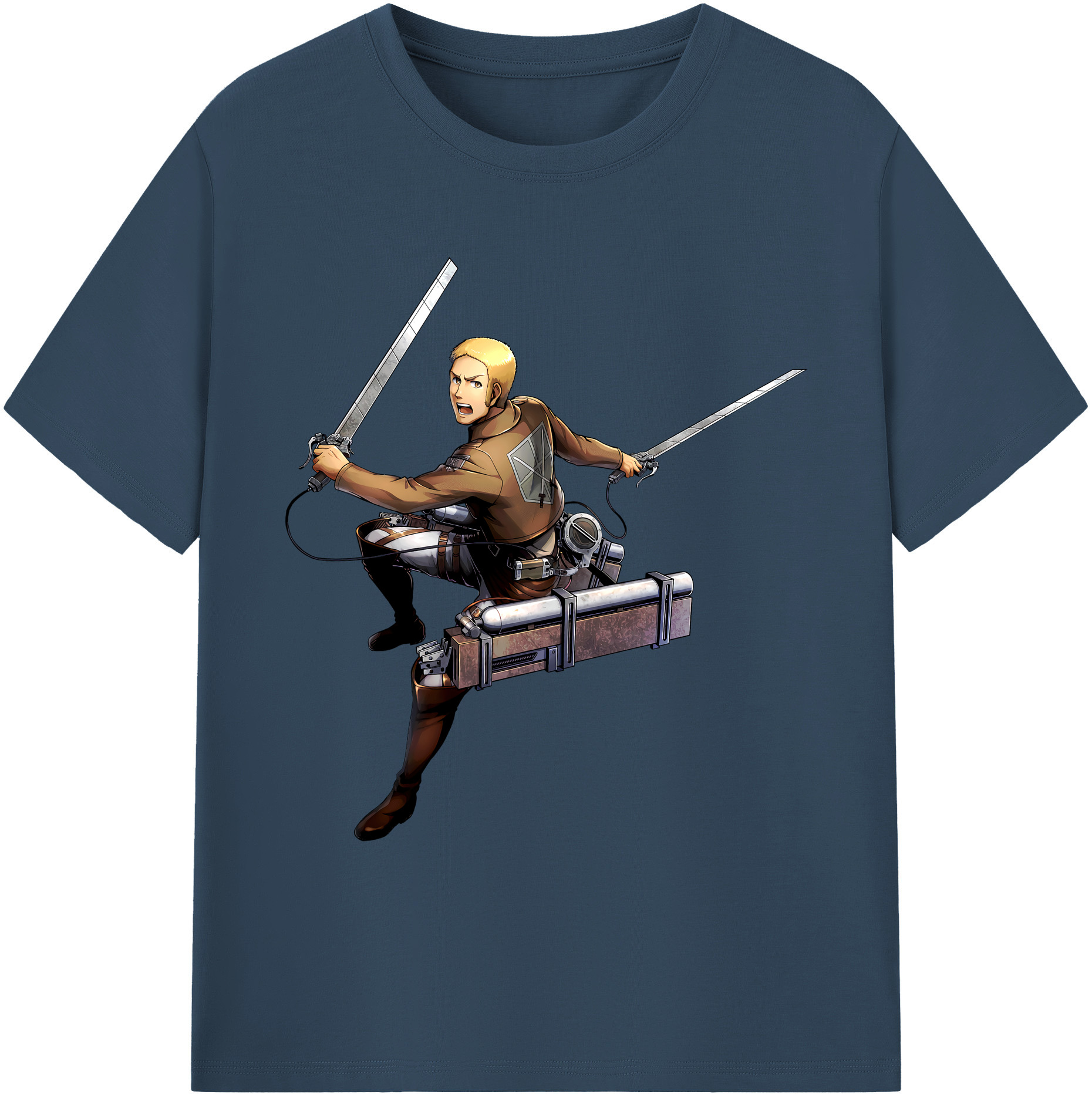 （画像用） 進撃の巨人 ライナー・ブラウン Attack on Titan Reiner Braun 綿100％ メンズ半袖Tシャツ｜肌触りやわらか＆通気性