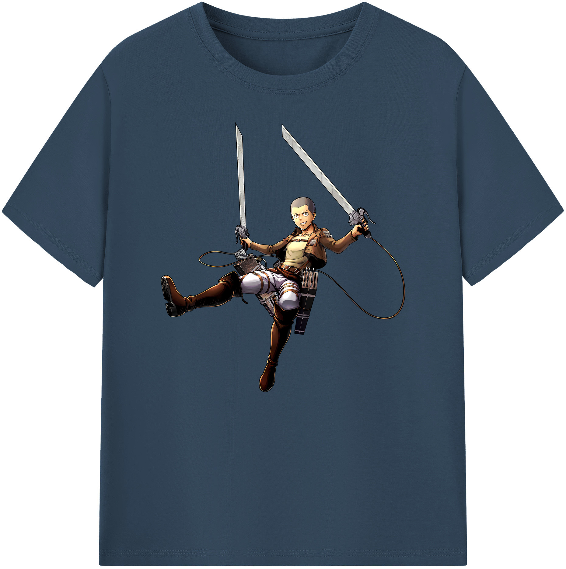 （画像用） 進撃の巨人 コニー·スプリンガー Attack on Titan Connie Springer 綿100％ メンズ半袖Tシャツ｜肌触りやわらか＆通気性