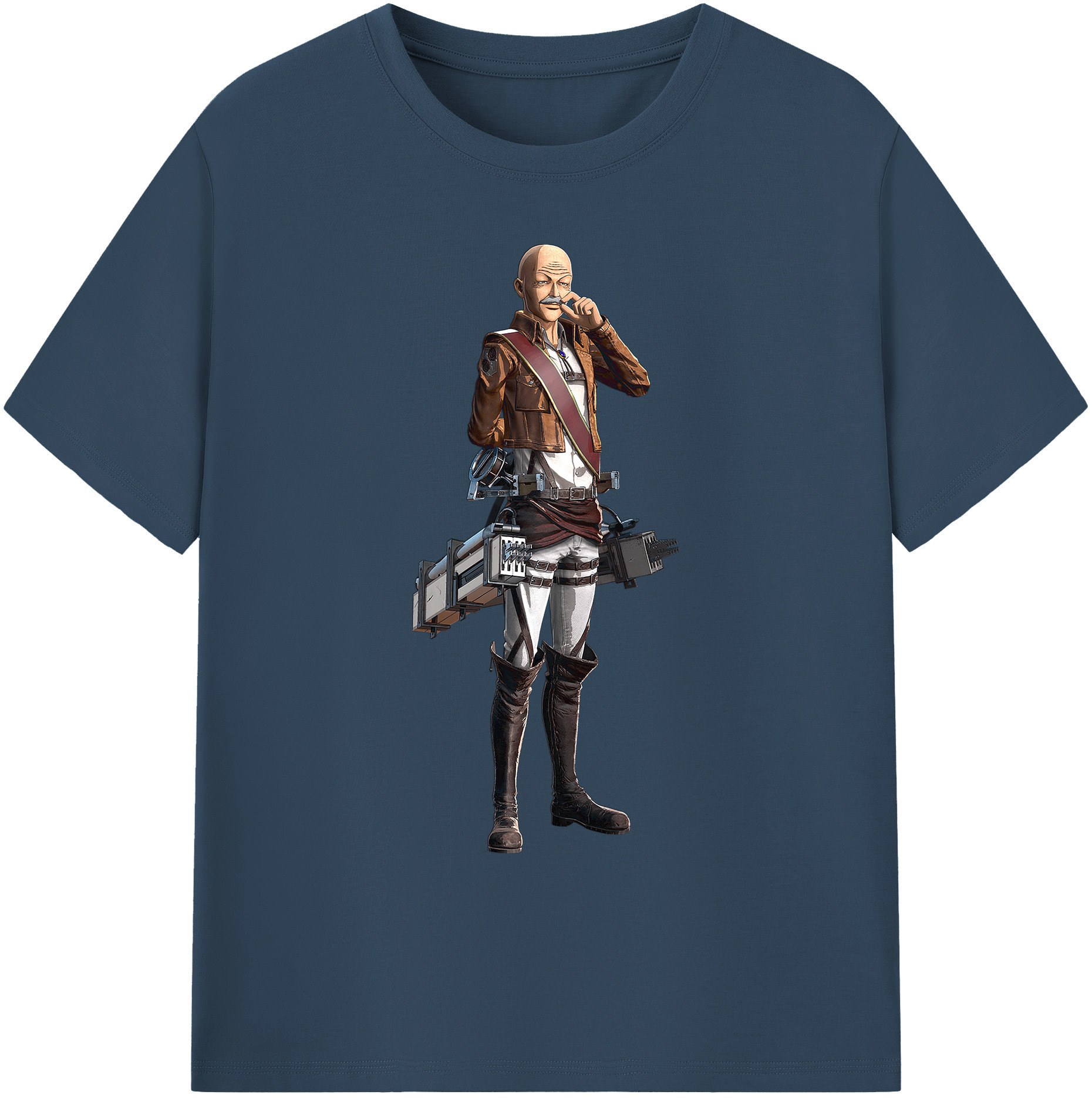 （画像用） 進撃の巨人 ドット·ピクシス Attack on Titan Dot Pixis 綿100％ メンズ半袖Tシャツ｜肌触りやわらか＆通気性