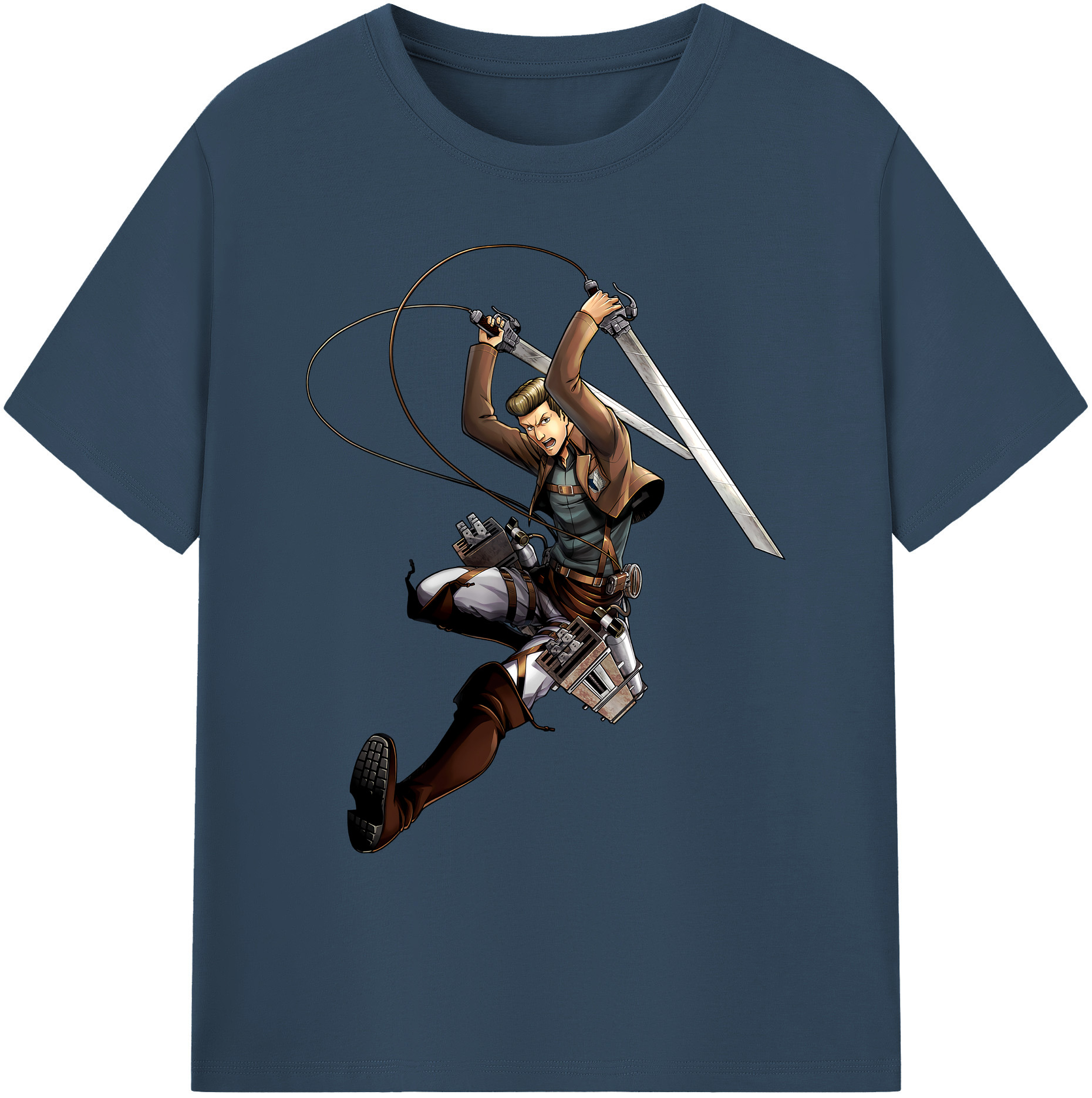 （画像用） 進撃の巨人 Attack on Titan 綿100％ メンズ半袖Tシャツ｜肌触りやわらか＆通気性