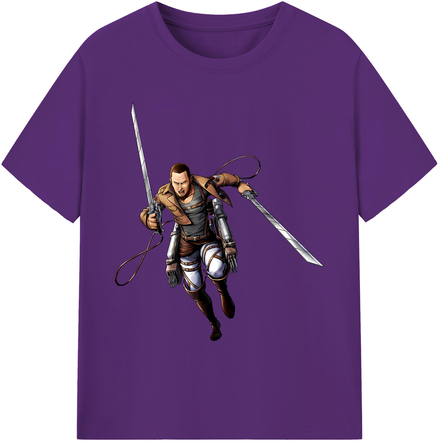 （画像用） 進撃の巨人 Attack on Titan 綿100％ メンズ半袖Tシャツ｜肌触りやわらか＆通気性