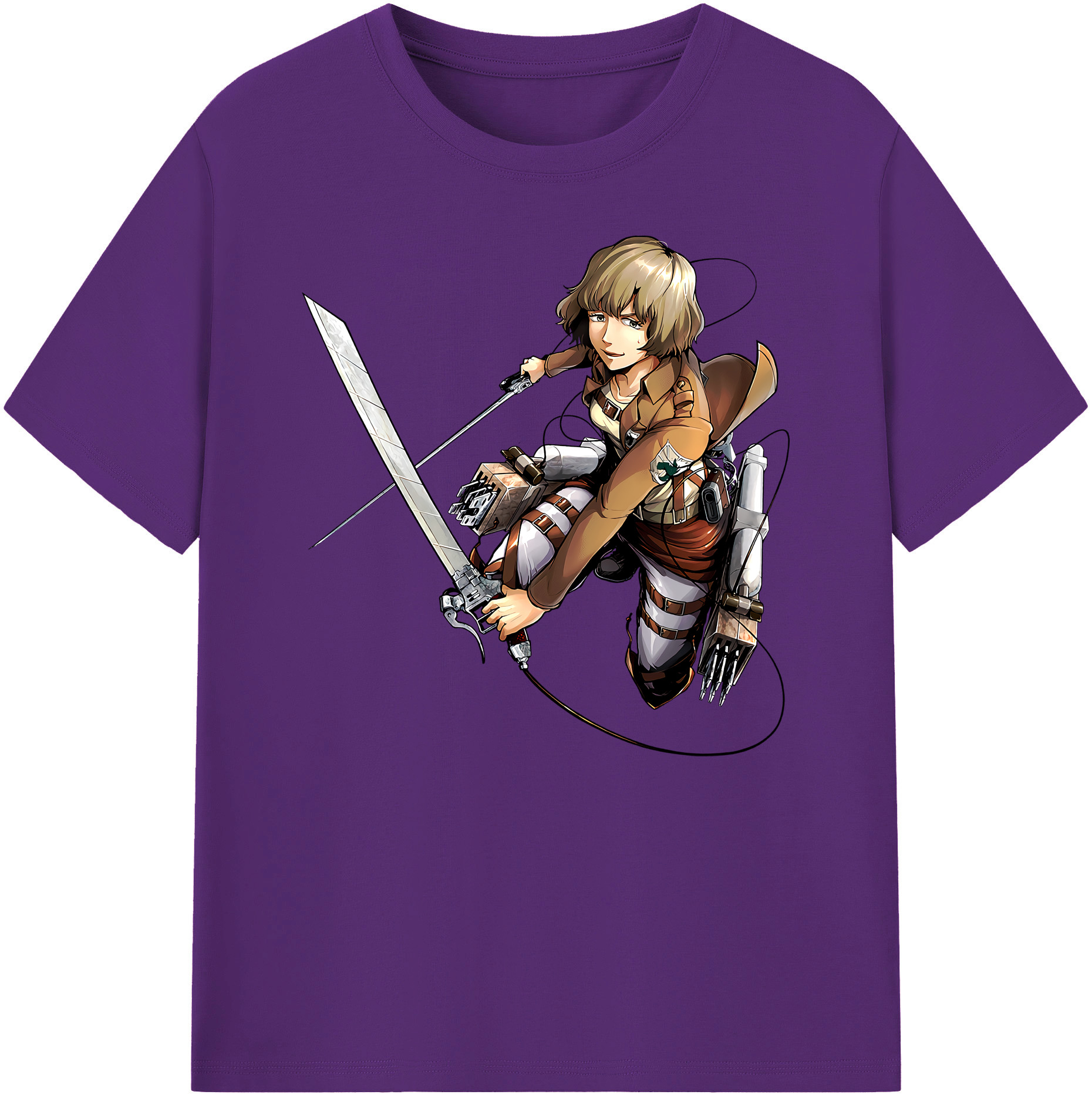 （画像用） 進撃の巨人 ヒツチ Attack on Titan Hitch 綿100％ メンズ半袖Tシャツ｜肌触りやわらか＆通気性