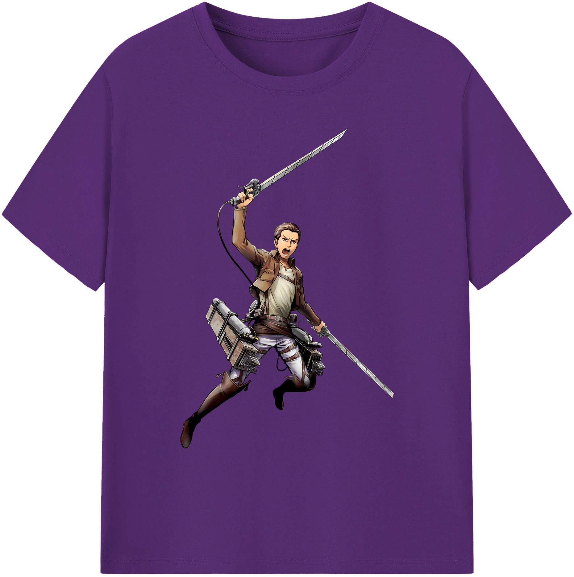 （画像用） 進撃の巨人 Attack on Titan 綿100％ メンズ半袖Tシャツ｜肌触りやわらか＆通気性