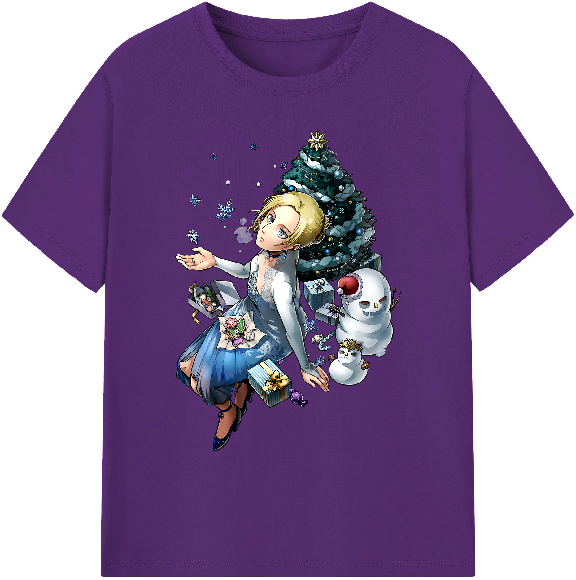 （画像用） 進撃の巨人 アニ・レオンハート Attack on Titan Annie Leonhart 綿100％ メンズ半袖Tシャツ｜肌触りやわらか＆通気性