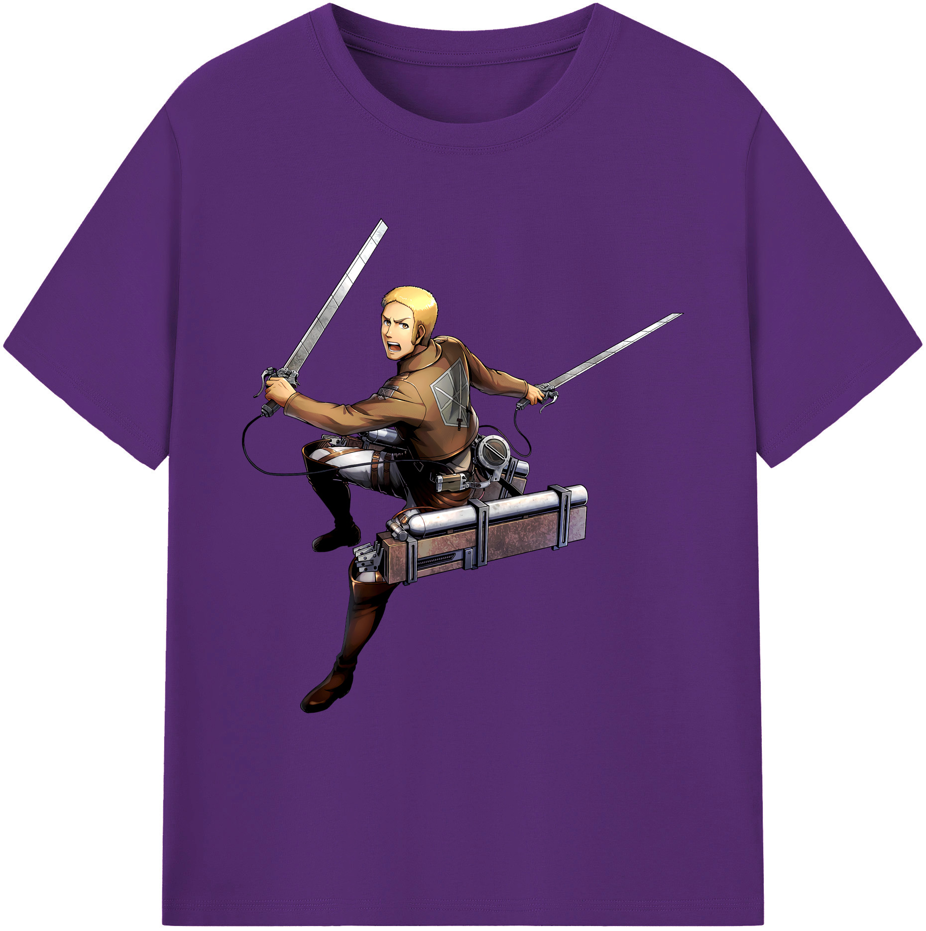 （画像用） 進撃の巨人 ライナー・ブラウン Attack on Titan Reiner Braun 綿100％ メンズ半袖Tシャツ｜肌触りやわらか＆通気性