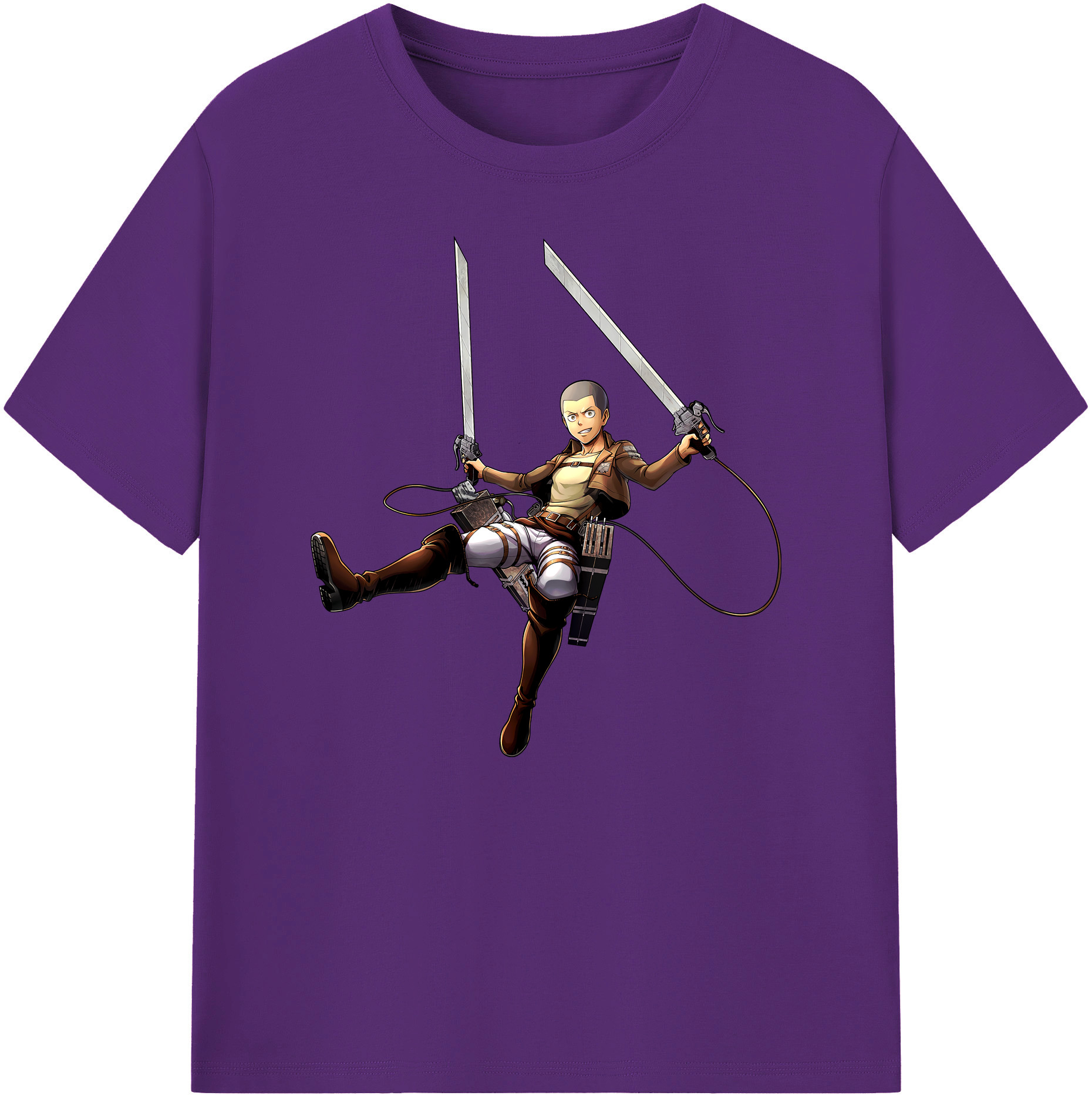 （画像用） 進撃の巨人 コニー·スプリンガー Attack on Titan Connie Springer 綿100％ メンズ半袖Tシャツ｜肌触りやわらか＆通気性