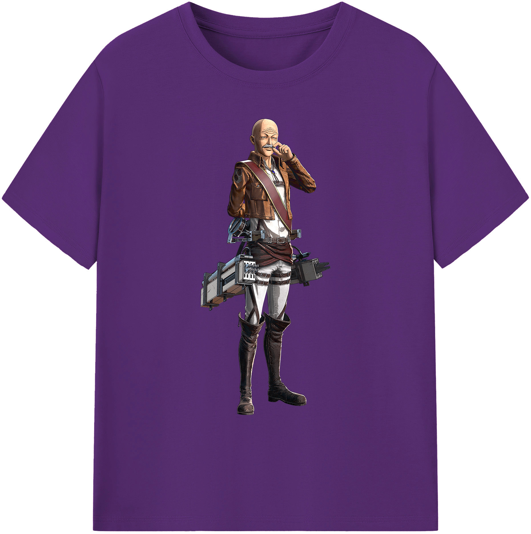 （画像用） 進撃の巨人 ドット·ピクシス Attack on Titan Dot Pixis 綿100％ メンズ半袖Tシャツ｜肌触りやわらか＆通気性