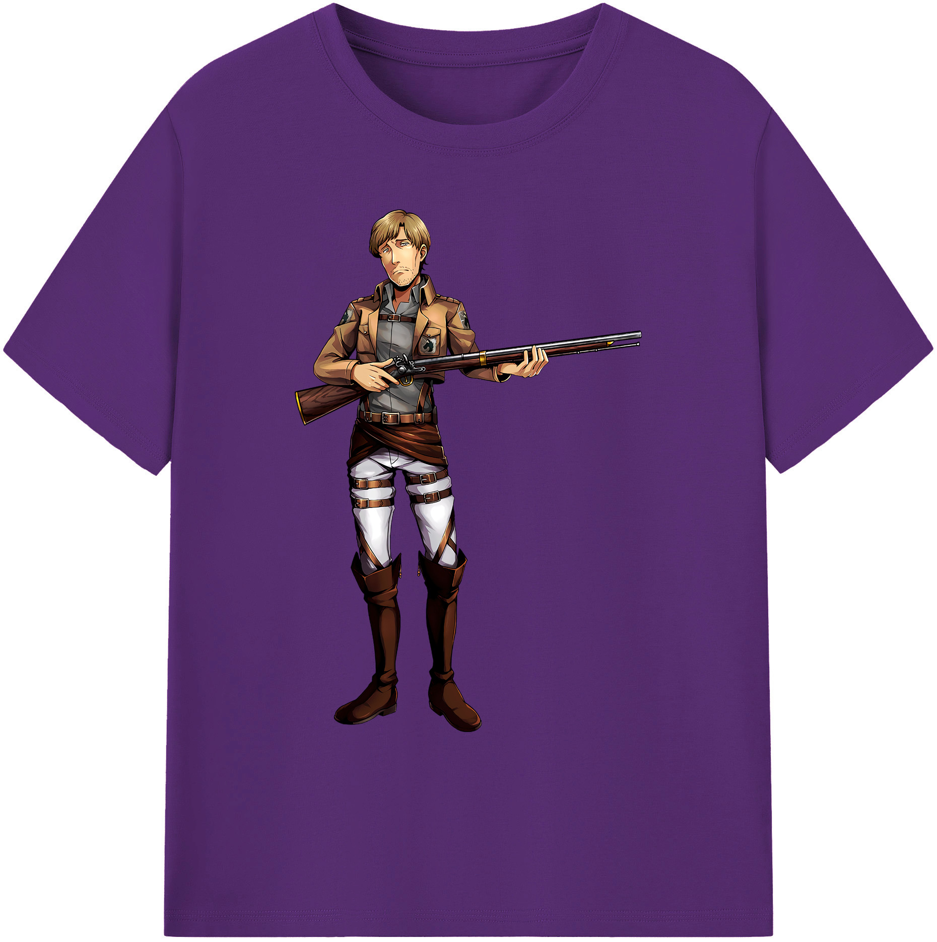 （画像用） 進撃の巨人 Attack on Titan 綿100％ メンズ半袖Tシャツ｜肌触りやわらか＆通気性