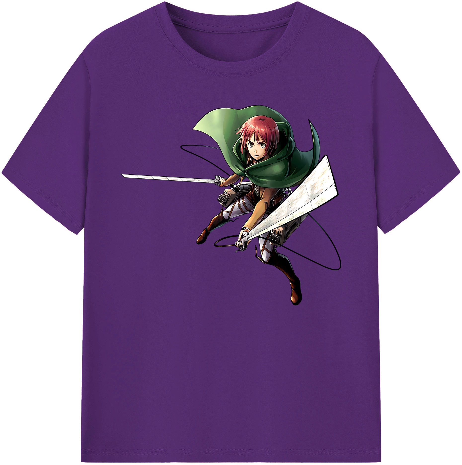 （画像用） 進撃の巨人 Attack on Titan 綿100％ メンズ半袖Tシャツ｜肌触りやわらか＆通気性