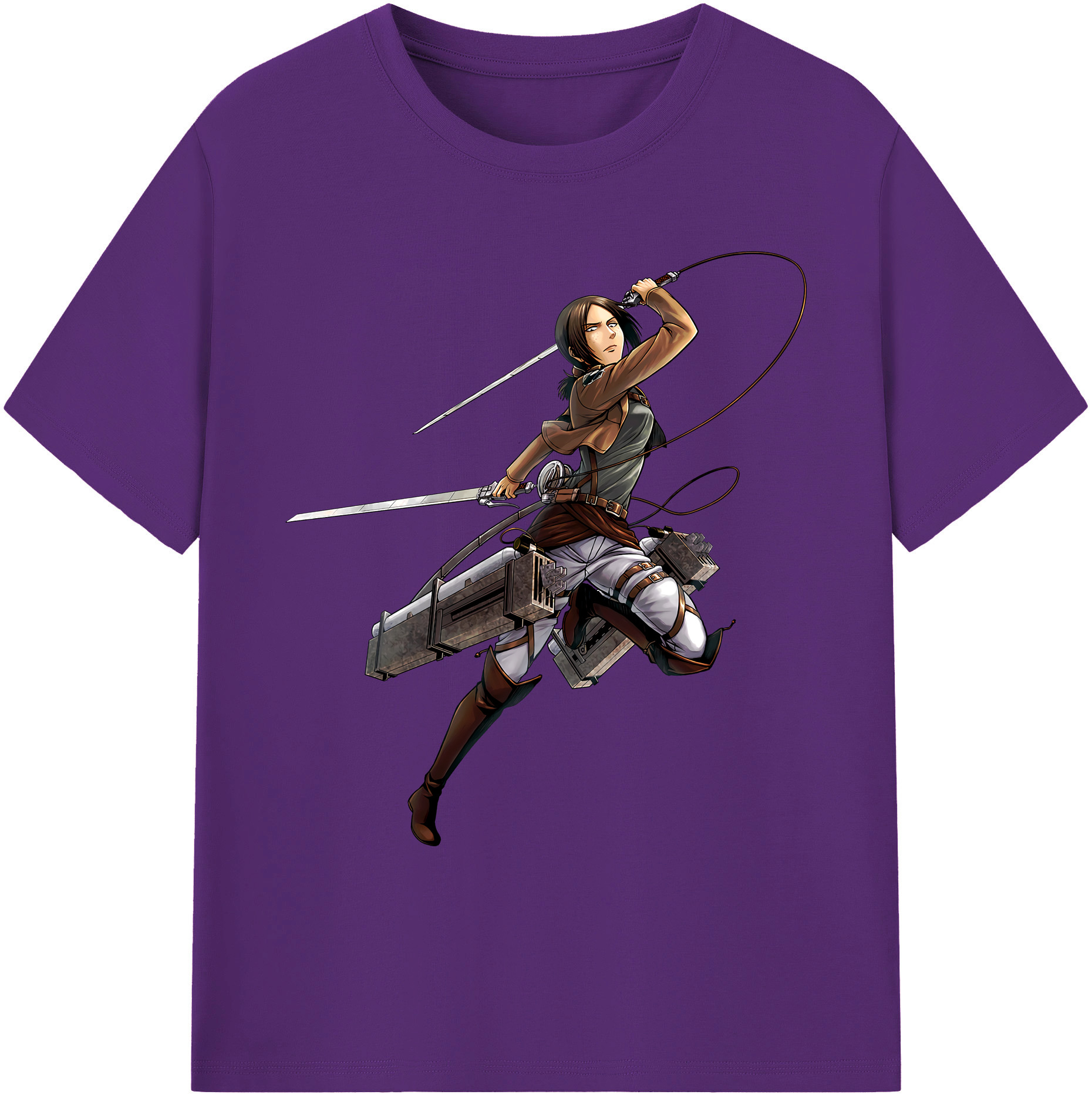（画像用） 進撃の巨人 Attack on Titan 綿100％ メンズ半袖Tシャツ｜肌触りやわらか＆通気性