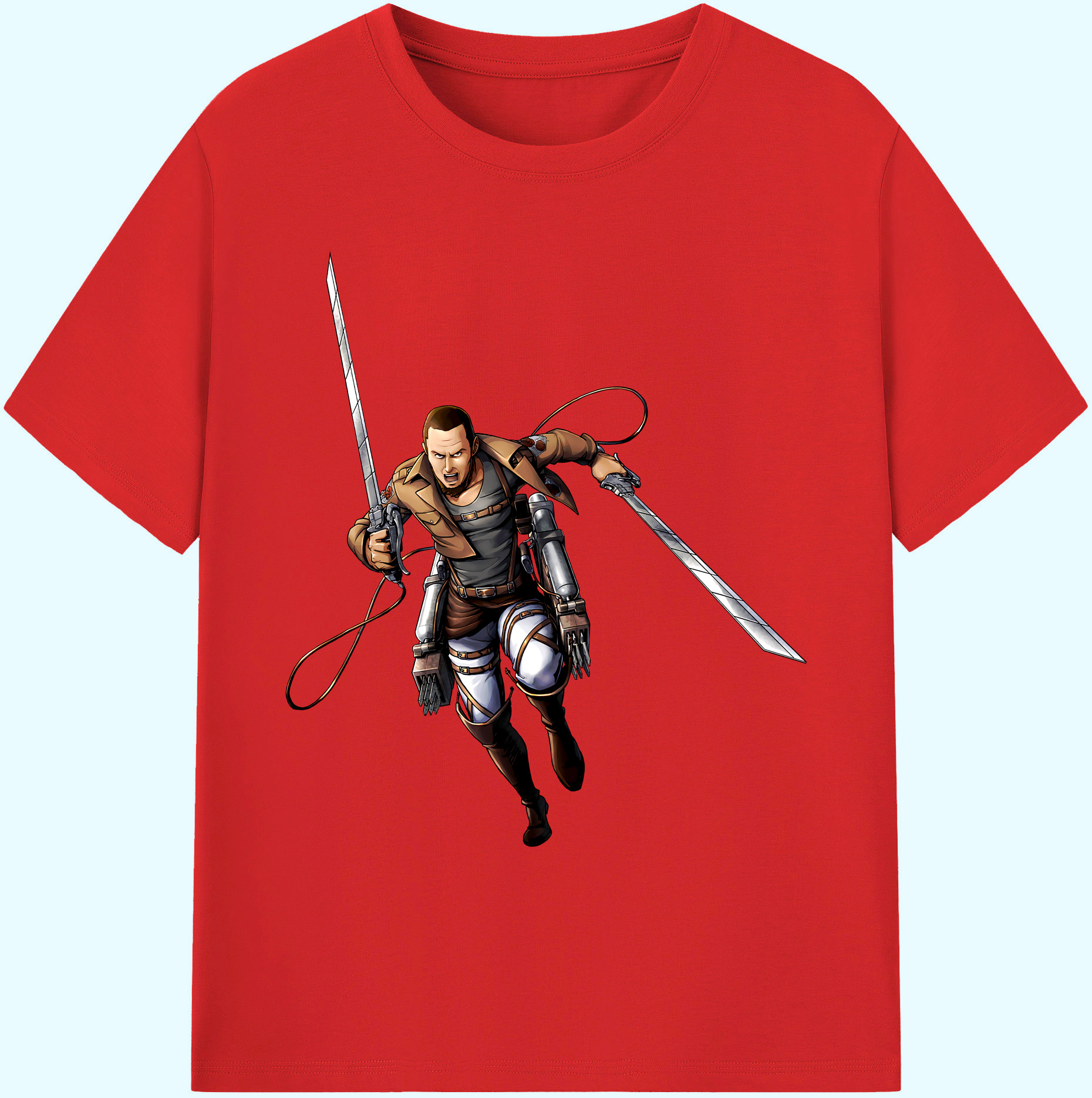 （画像用） 進撃の巨人 Attack on Titan 綿100％ メンズ半袖Tシャツ｜肌触りやわらか＆通気性