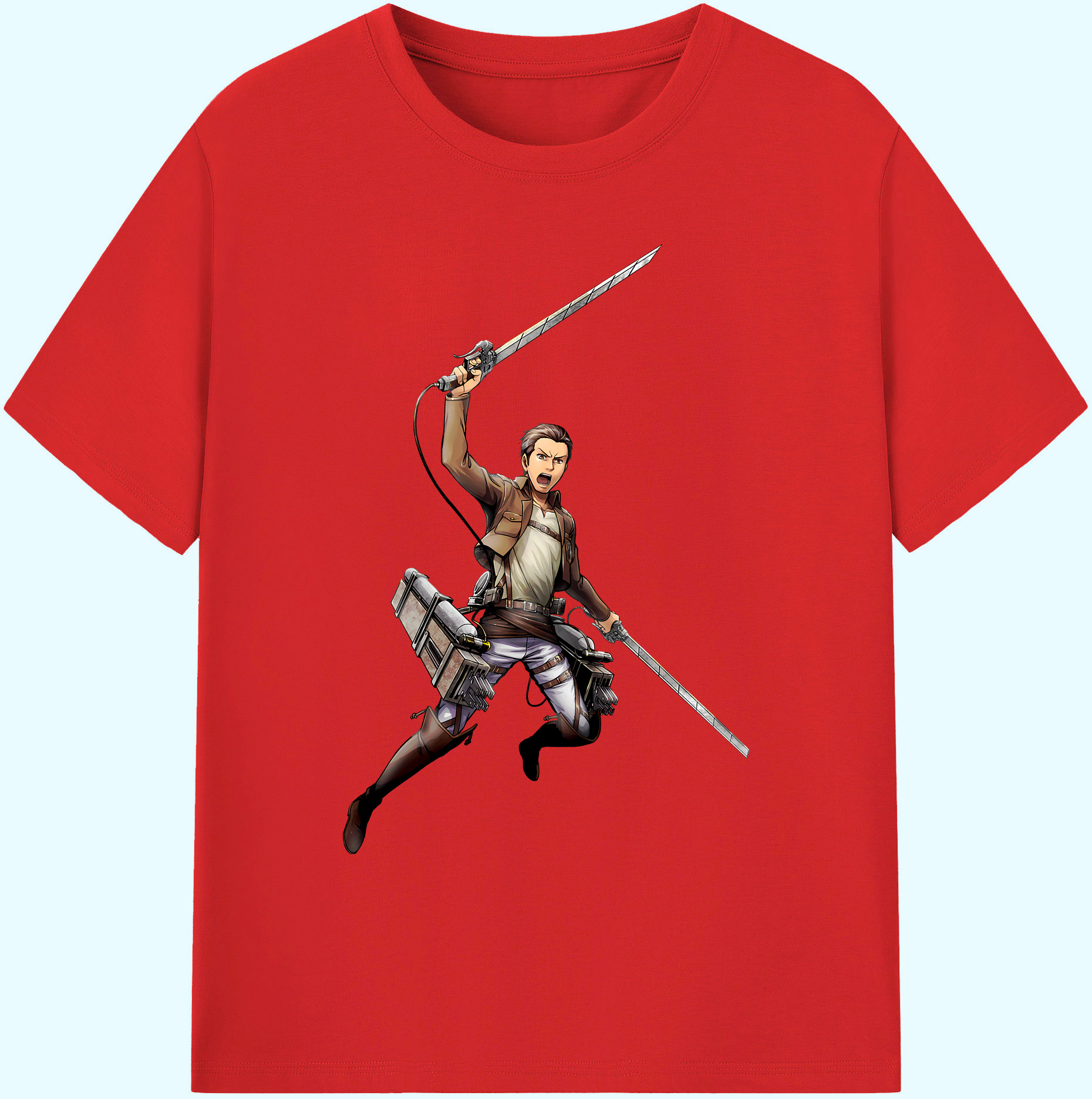 （画像用） 進撃の巨人 Attack on Titan 綿100％ メンズ半袖Tシャツ｜肌触りやわらか＆通気性