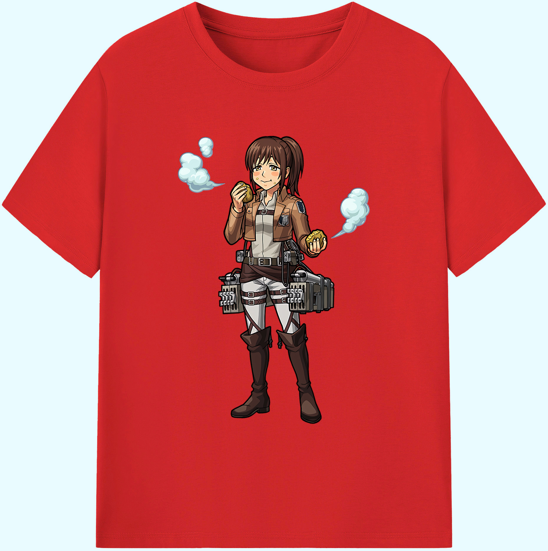 （画像用） 進撃の巨人 サシャ·ブラウス Attack on Titan Sasha Blaus 綿100％ メンズ半袖Tシャツ｜肌触りやわらか＆通気性