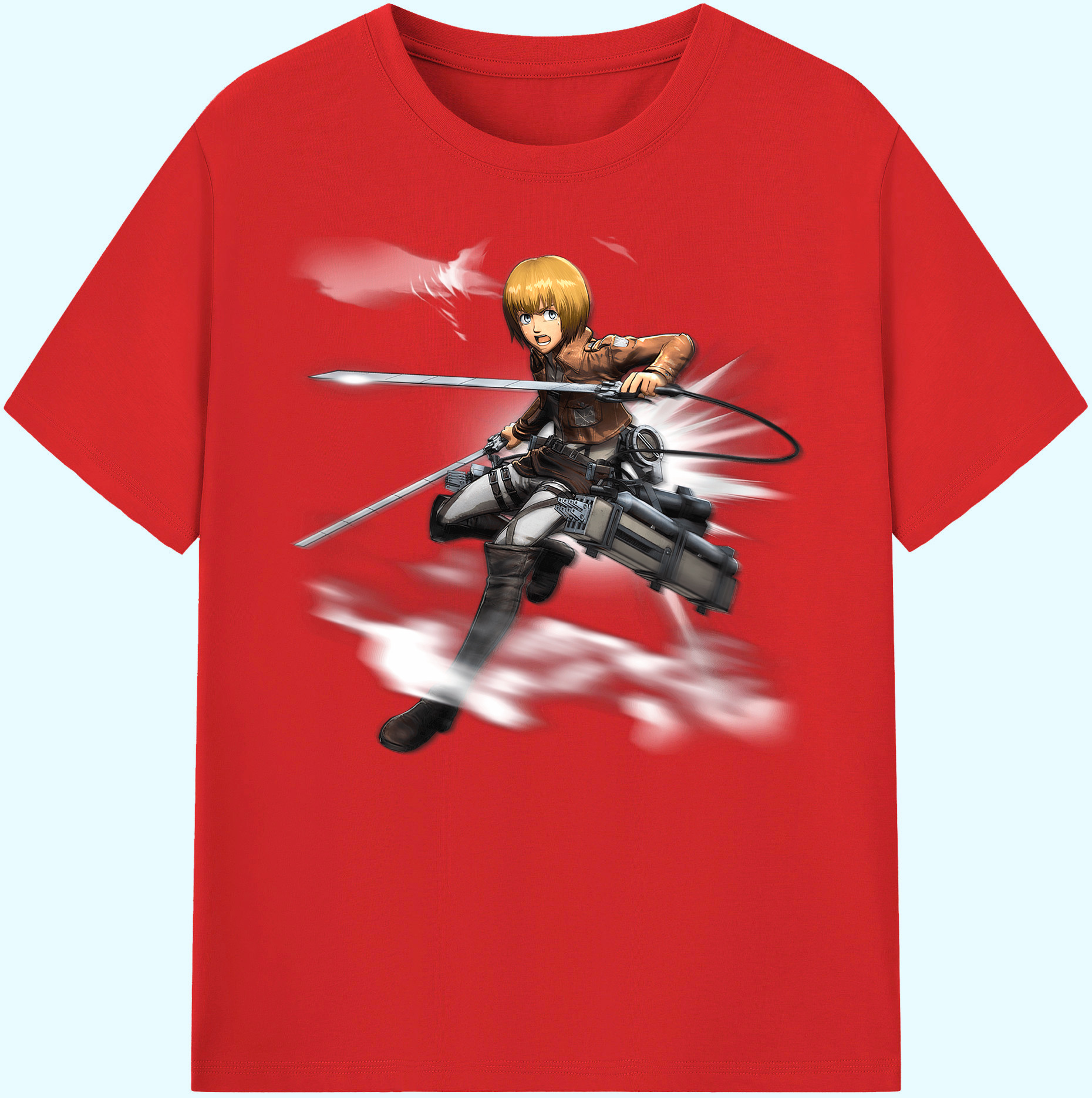 （画像用） 進撃の巨人 アルミン·アルレルト Attack on Titan Armin Arlert 綿100％ メンズ半袖Tシャツ｜肌触りやわらか＆通気性