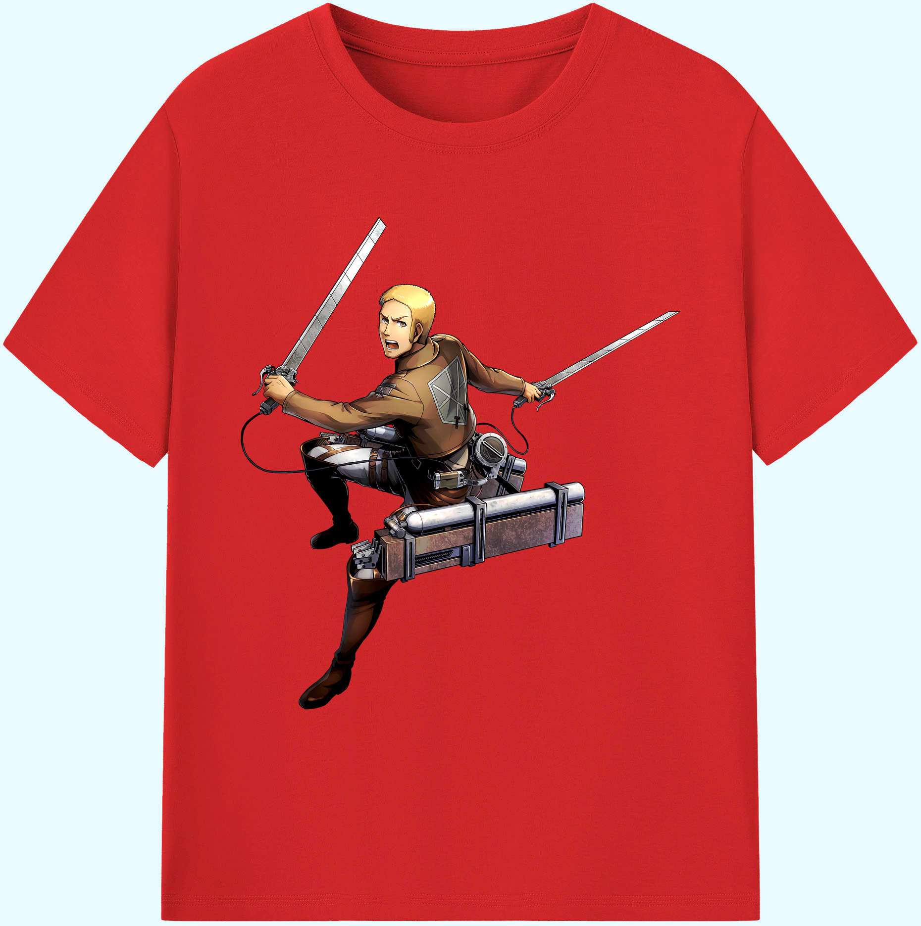 （画像用） 進撃の巨人 ライナー・ブラウン Attack on Titan Reiner Braun 綿100％ メンズ半袖Tシャツ｜肌触りやわらか＆通気性