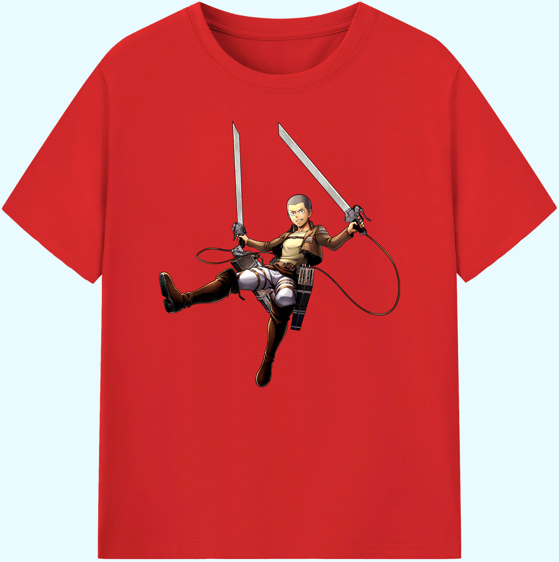 （画像用） 進撃の巨人 コニー·スプリンガー Attack on Titan Connie Springer 綿100％ メンズ半袖Tシャツ｜肌触りやわらか＆通気性