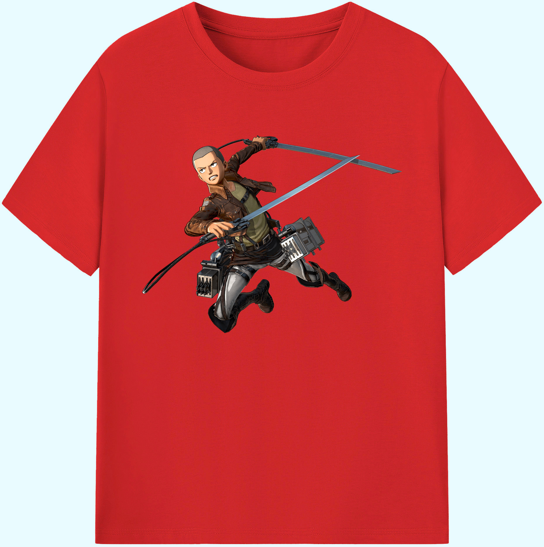 （画像用） 進撃の巨人 コニー·スプリンガー Attack on Titan Connie Springer 綿100％ メンズ半袖Tシャツ｜肌触りやわらか＆通気性