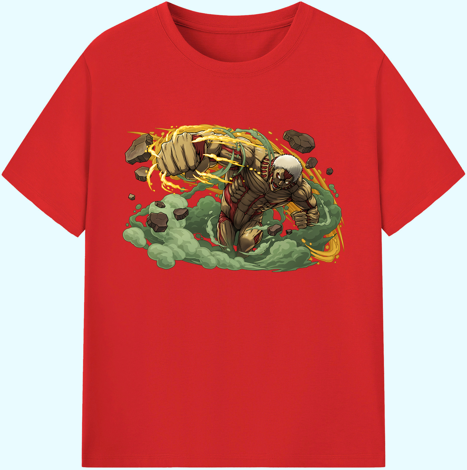 （画像用） 進撃の巨人 Attack on Titan 綿100％ メンズ半袖Tシャツ｜肌触りやわらか＆通気性
