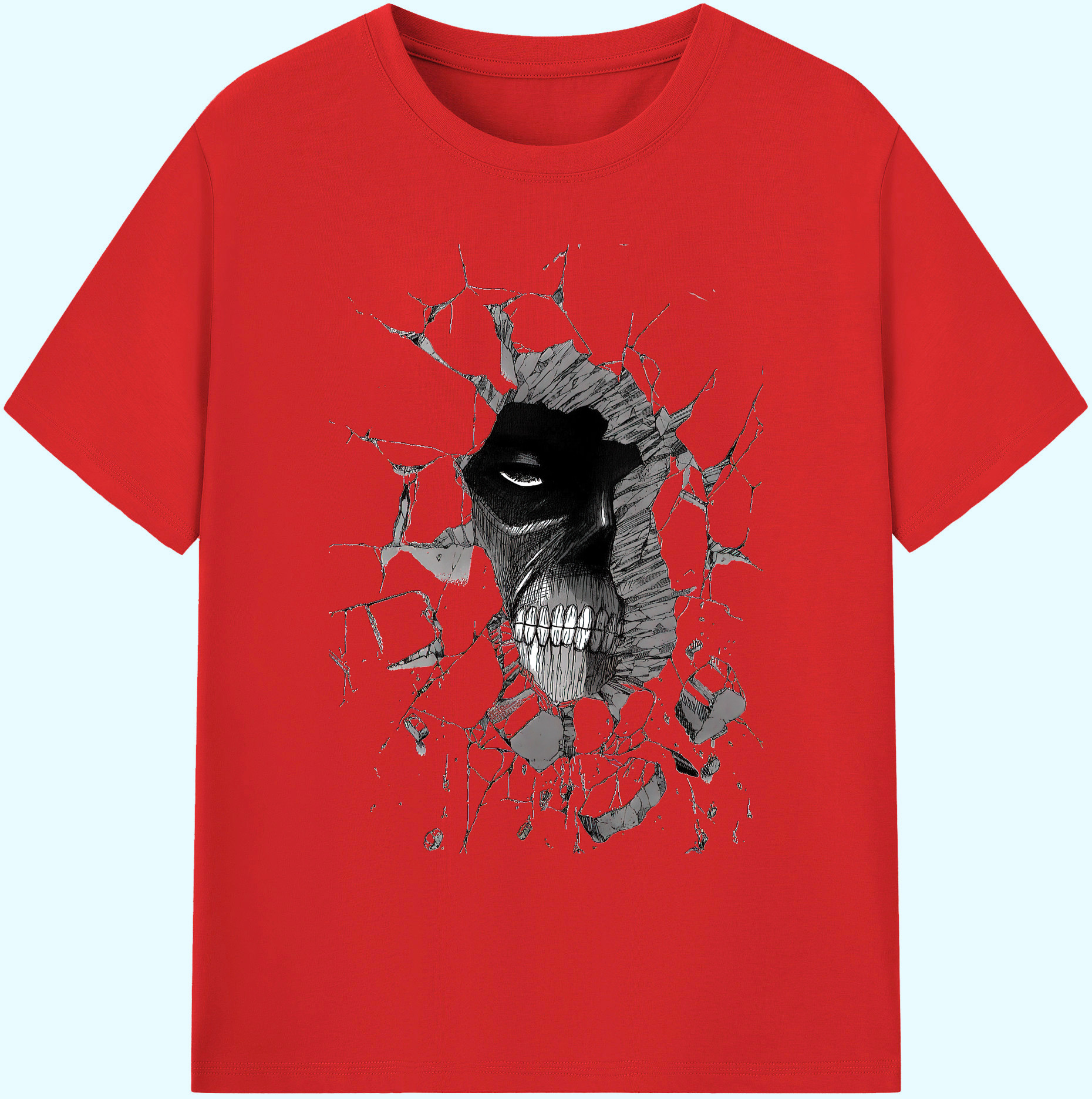 （画像用） 進撃の巨人 Attack on Titan 綿100％ メンズ半袖Tシャツ｜肌触りやわらか＆通気性