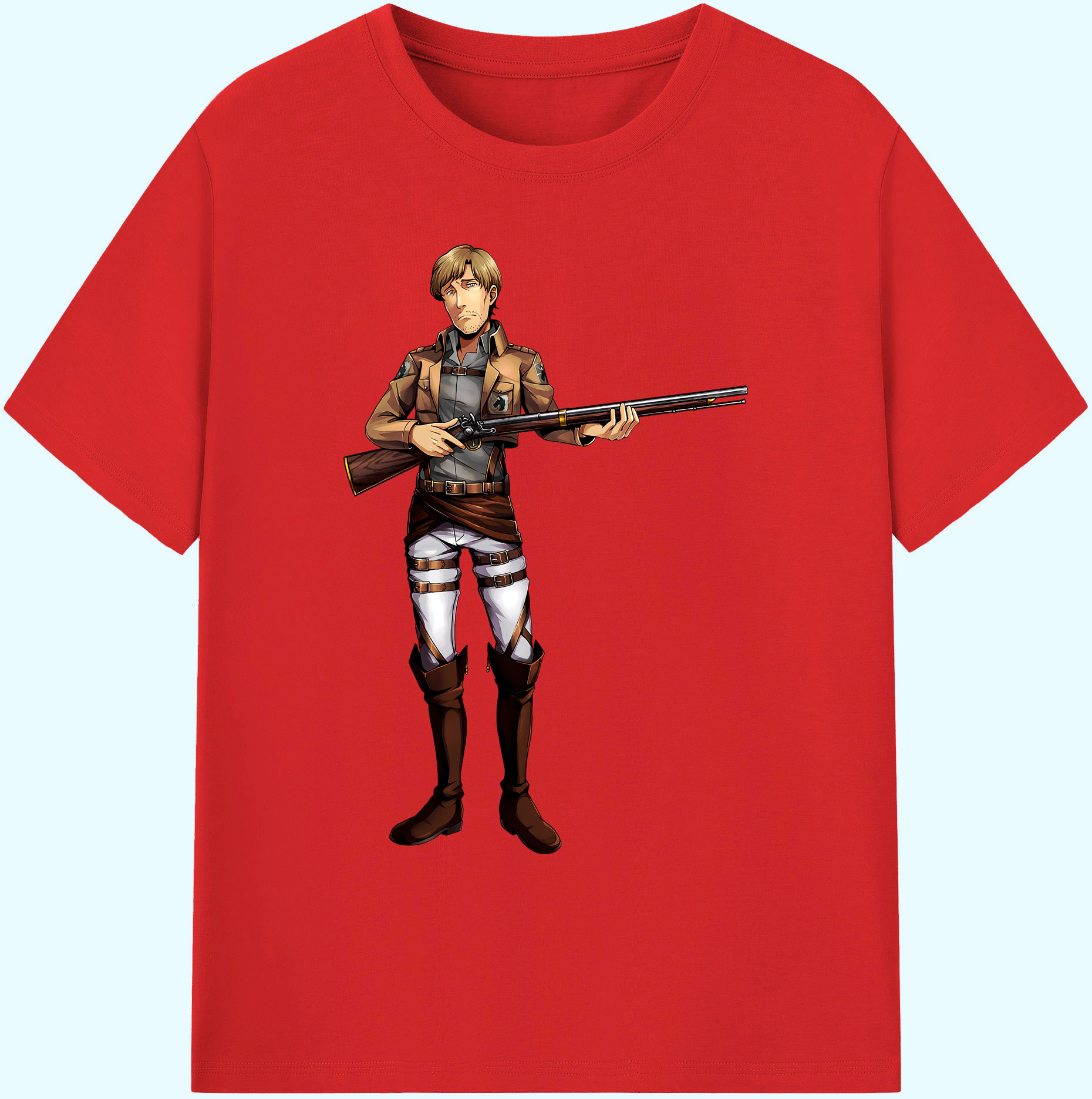 （画像用） 進撃の巨人 Attack on Titan 綿100％ メンズ半袖Tシャツ｜肌触りやわらか＆通気性