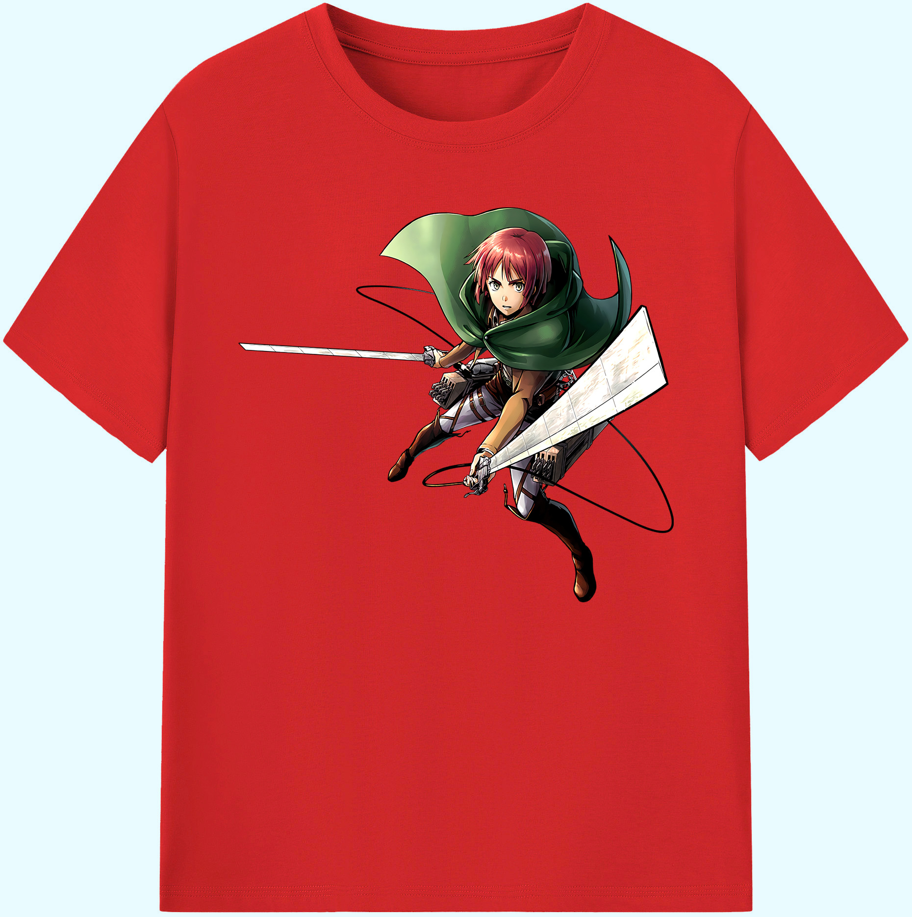 （画像用） 進撃の巨人 Attack on Titan 綿100％ メンズ半袖Tシャツ｜肌触りやわらか＆通気性