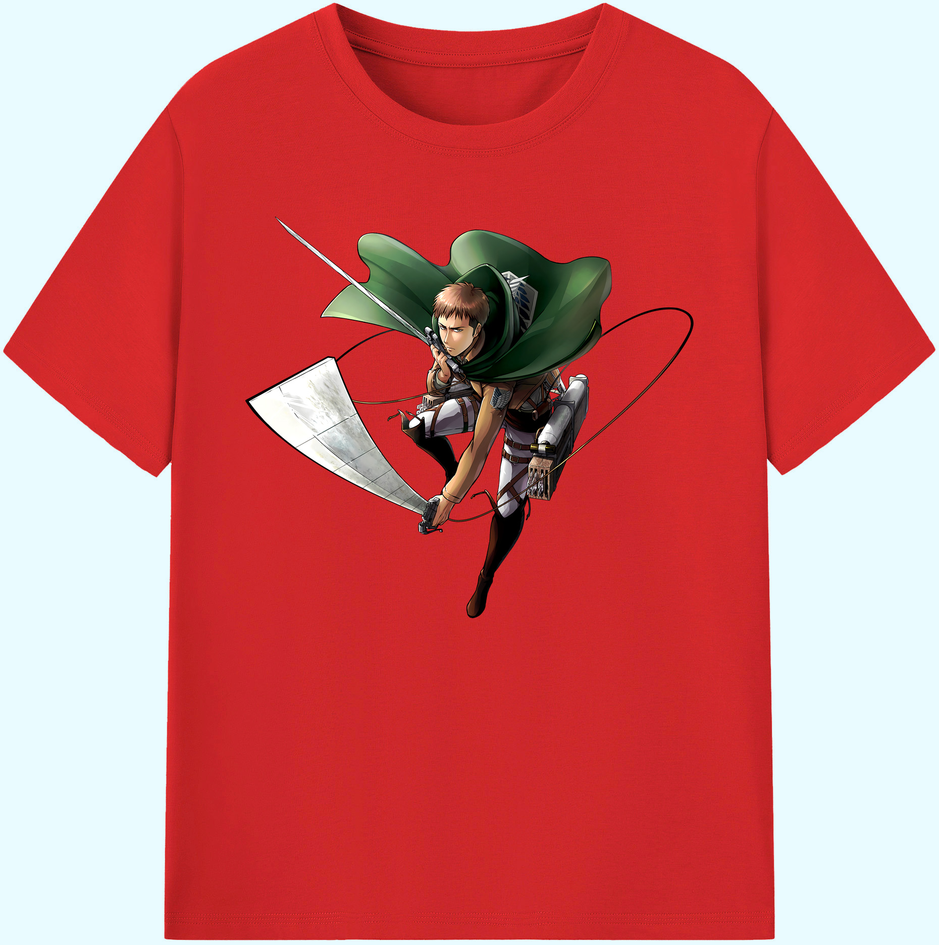 （画像用） 進撃の巨人 Attack on Titan 綿100％ メンズ半袖Tシャツ｜肌触りやわらか＆通気性