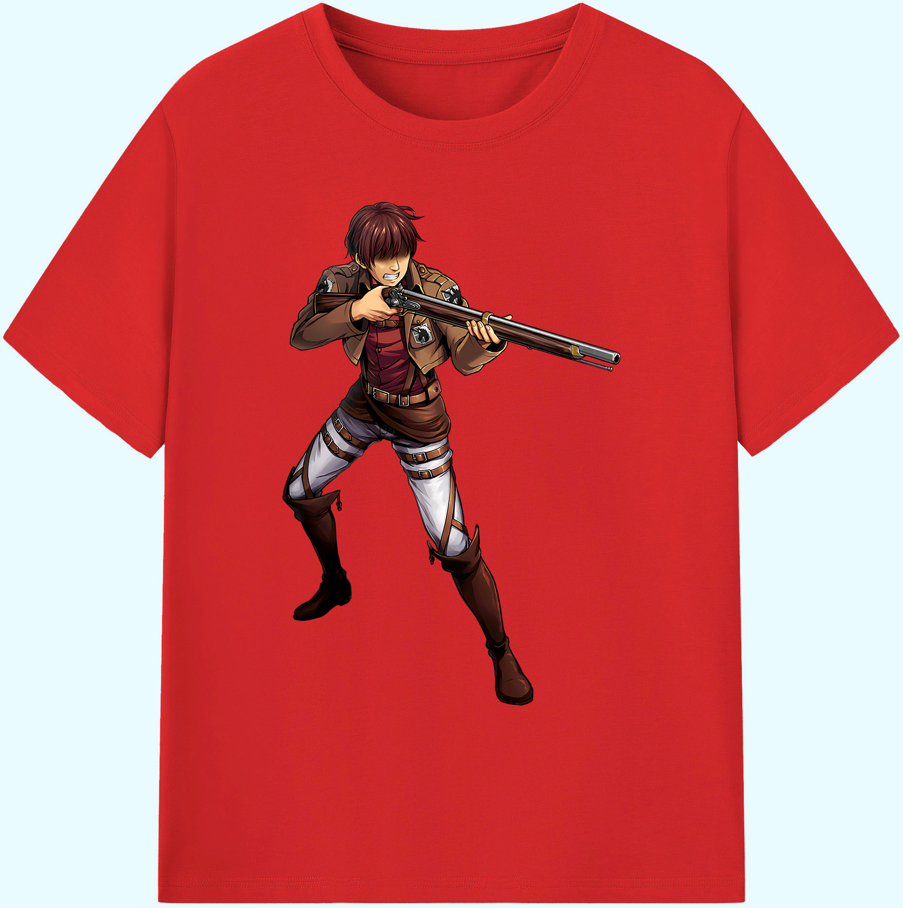 （画像用） 進撃の巨人 Attack on Titan 綿100％ メンズ半袖Tシャツ｜肌触りやわらか＆通気性