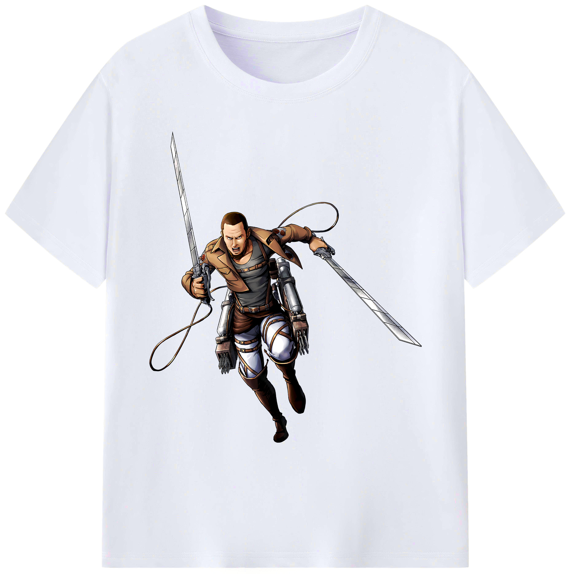 （画像用） 進撃の巨人 Attack on Titan 綿100％ メンズ半袖Tシャツ｜肌触りやわらか＆通気性