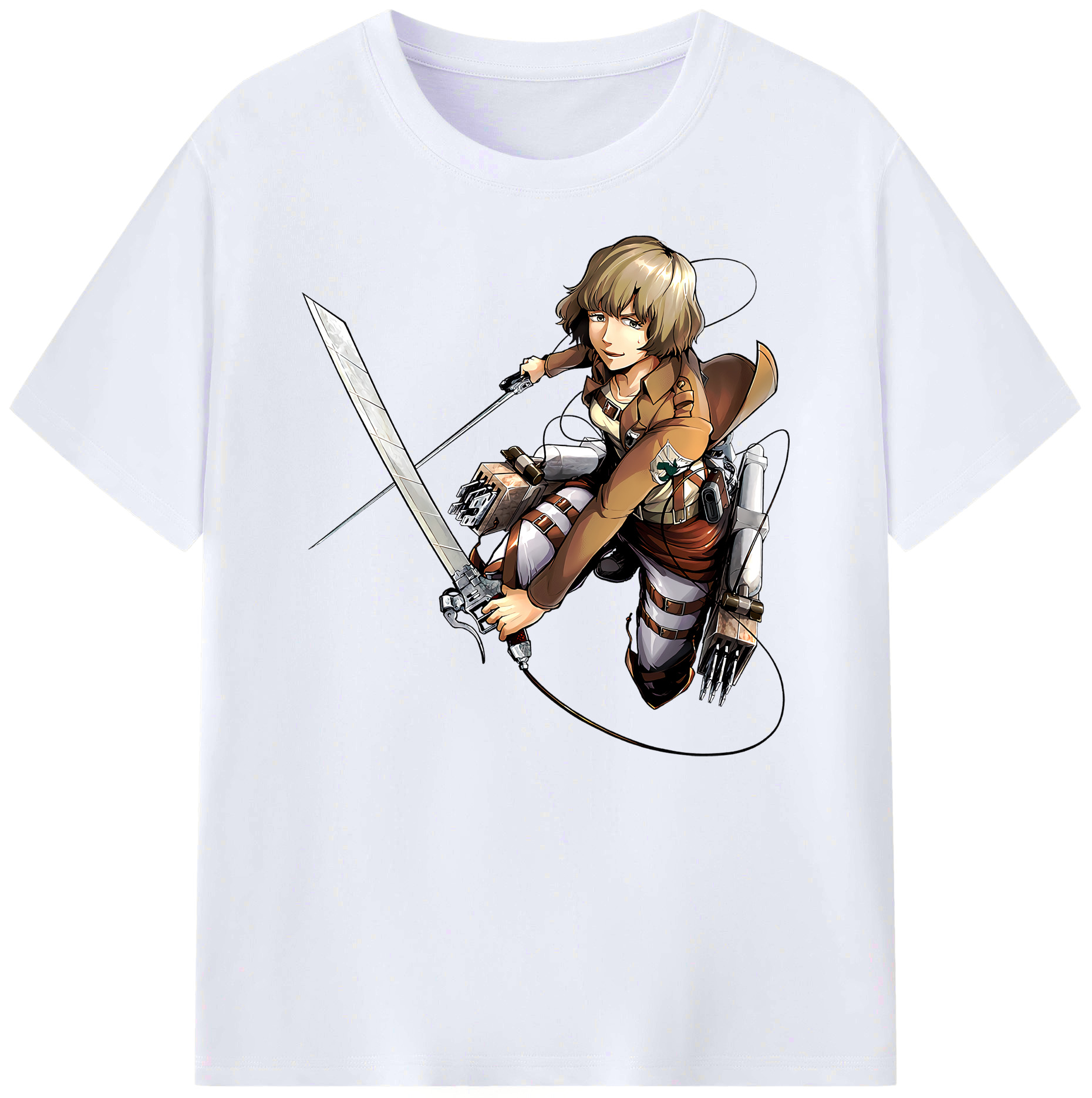（画像用） 進撃の巨人 ヒツチ Attack on Titan Hitch 綿100％ メンズ半袖Tシャツ｜肌触りやわらか＆通気性
