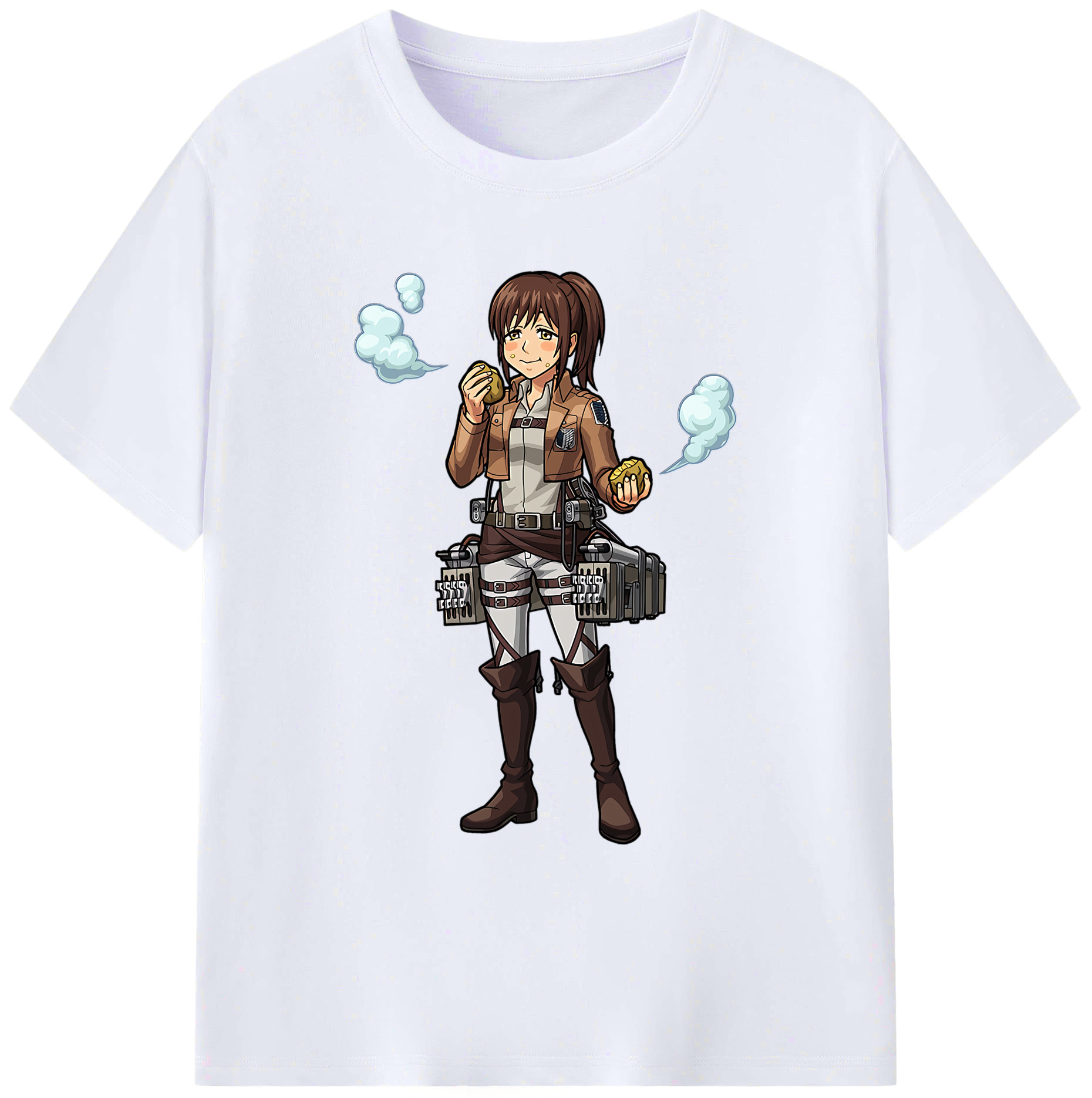 （画像用） 進撃の巨人 サシャ·ブラウス Attack on Titan Sasha Blaus 綿100％ メンズ半袖Tシャツ｜肌触りやわらか＆通気性