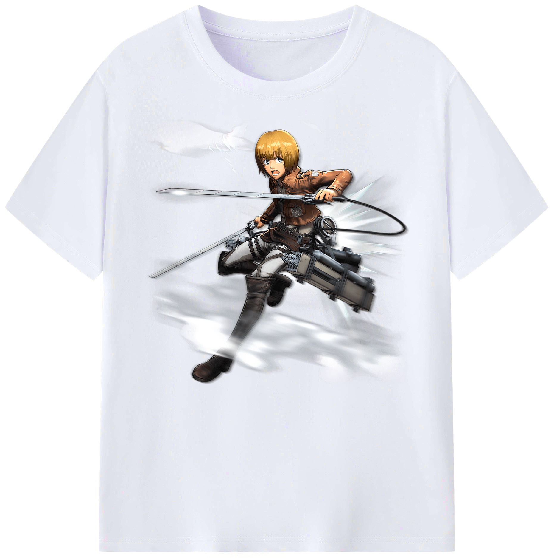 （画像用） 進撃の巨人 アルミン·アルレルト Attack on Titan Armin Arlert 綿100％ メンズ半袖Tシャツ｜肌触りやわらか＆通気性