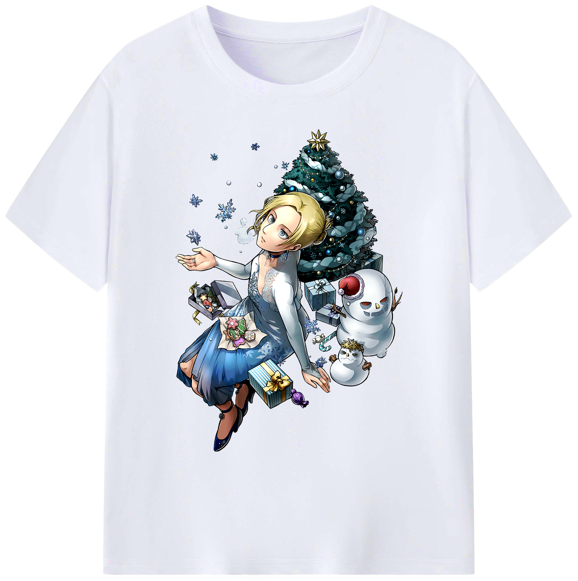 （画像用） 進撃の巨人 アニ・レオンハート Attack on Titan Annie Leonhart 綿100％ メンズ半袖Tシャツ｜肌触りやわらか＆通気性