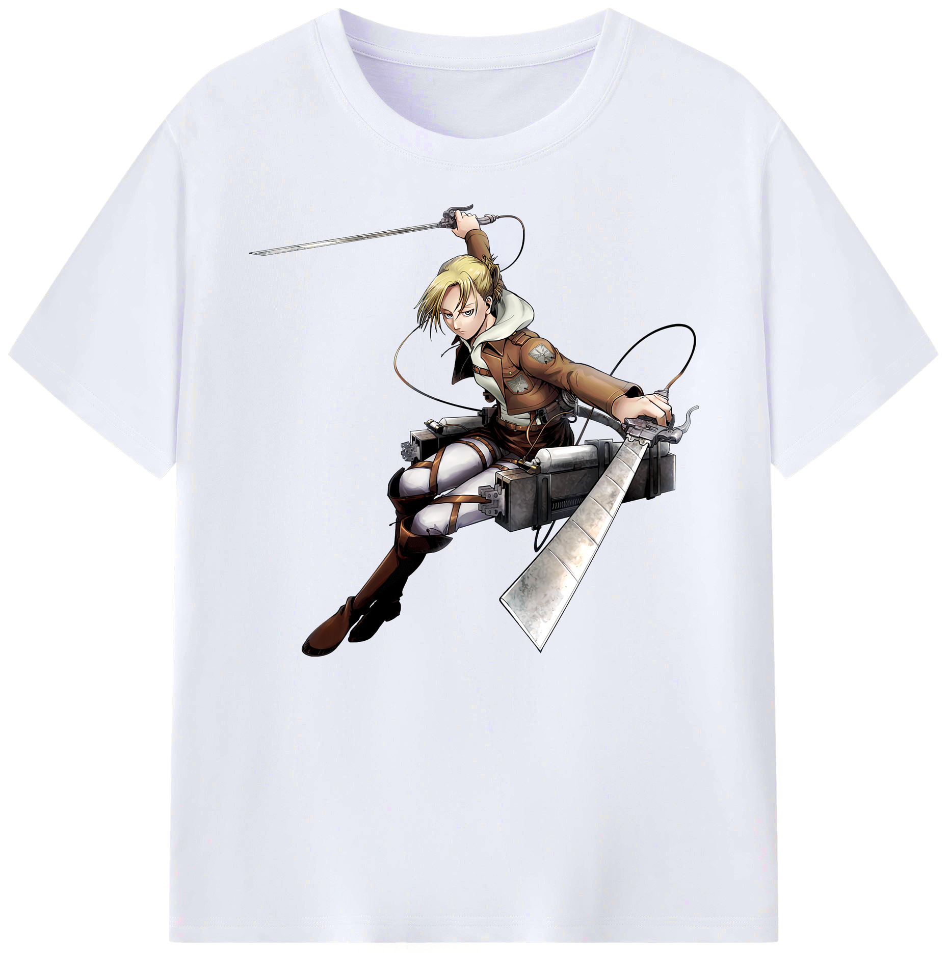 （画像用） 進撃の巨人 アニ・レオンハート Attack on Titan Annie Leonhart 綿100％ メンズ半袖Tシャツ｜肌触りやわらか＆通気性