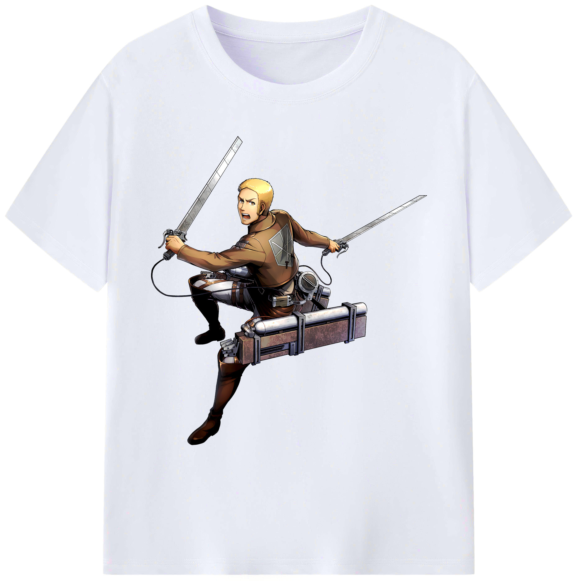 （画像用） 進撃の巨人 ライナー・ブラウン Attack on Titan Reiner Braun 綿100％ メンズ半袖Tシャツ｜肌触りやわらか＆通気性