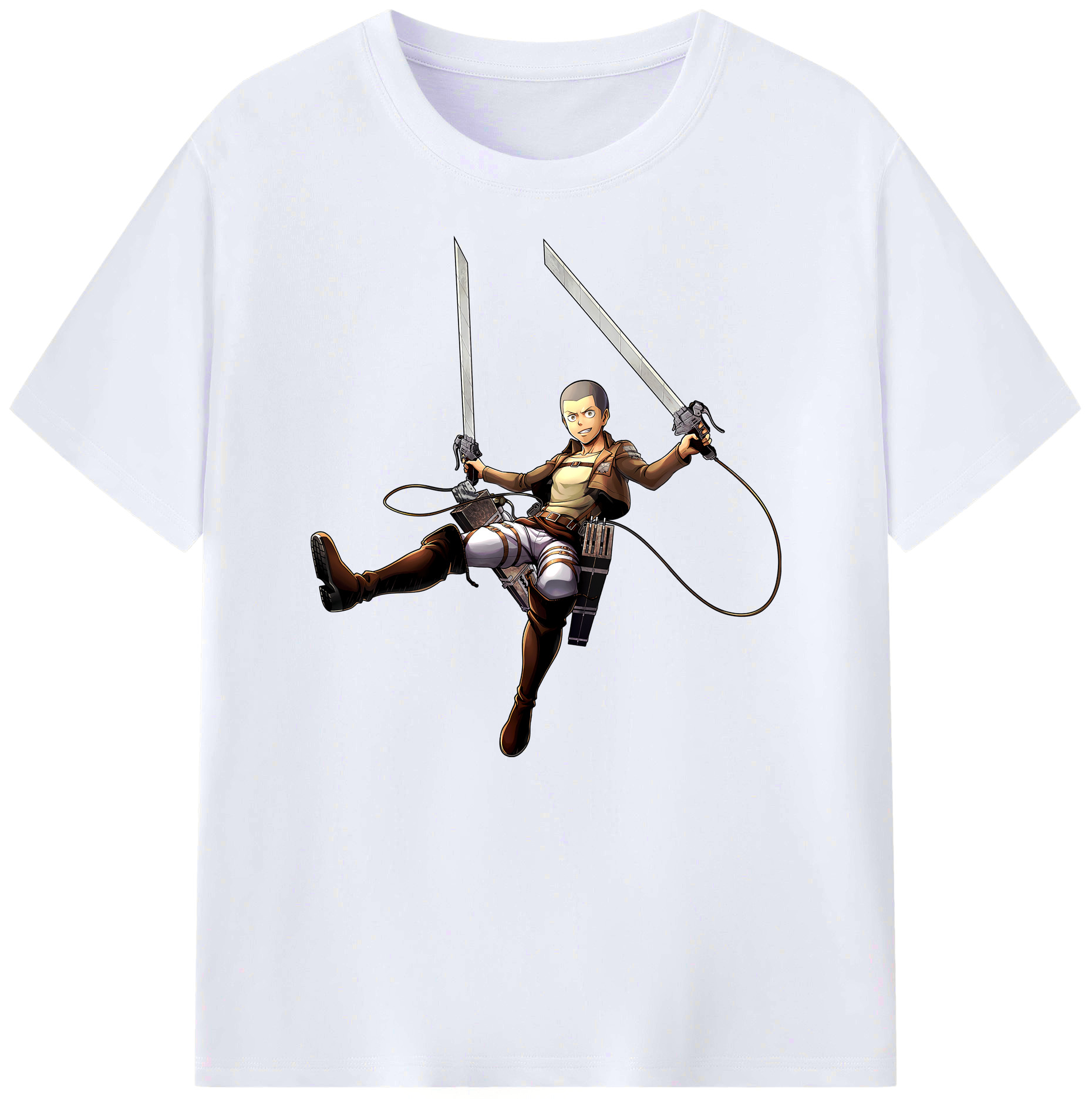 （画像用） 進撃の巨人 コニー·スプリンガー Attack on Titan Connie Springer 綿100％ メンズ半袖Tシャツ｜肌触りやわらか＆通気性