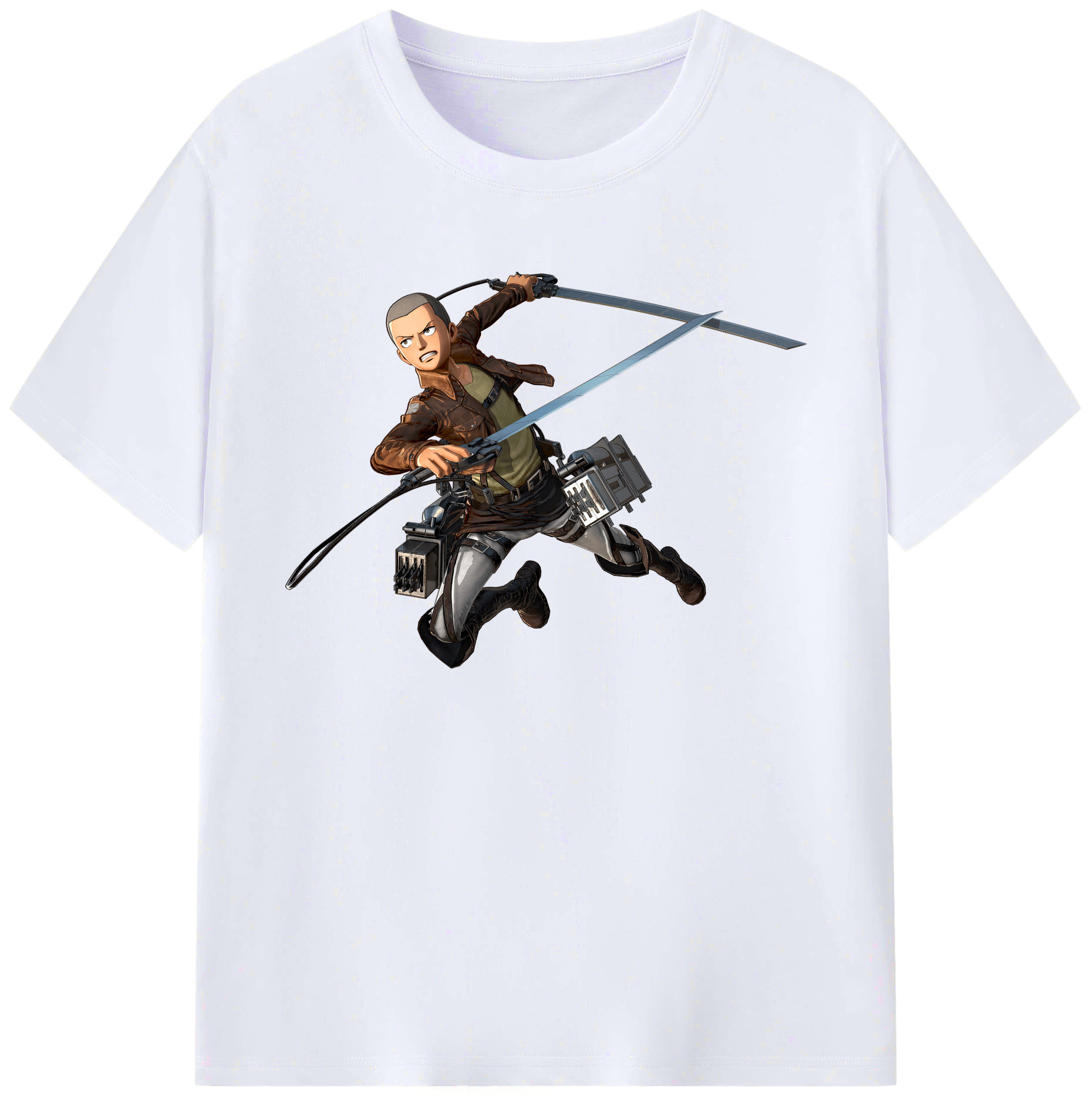 （画像用） 進撃の巨人 コニー·スプリンガー Attack on Titan Connie Springer 綿100％ メンズ半袖Tシャツ｜肌触りやわらか＆通気性