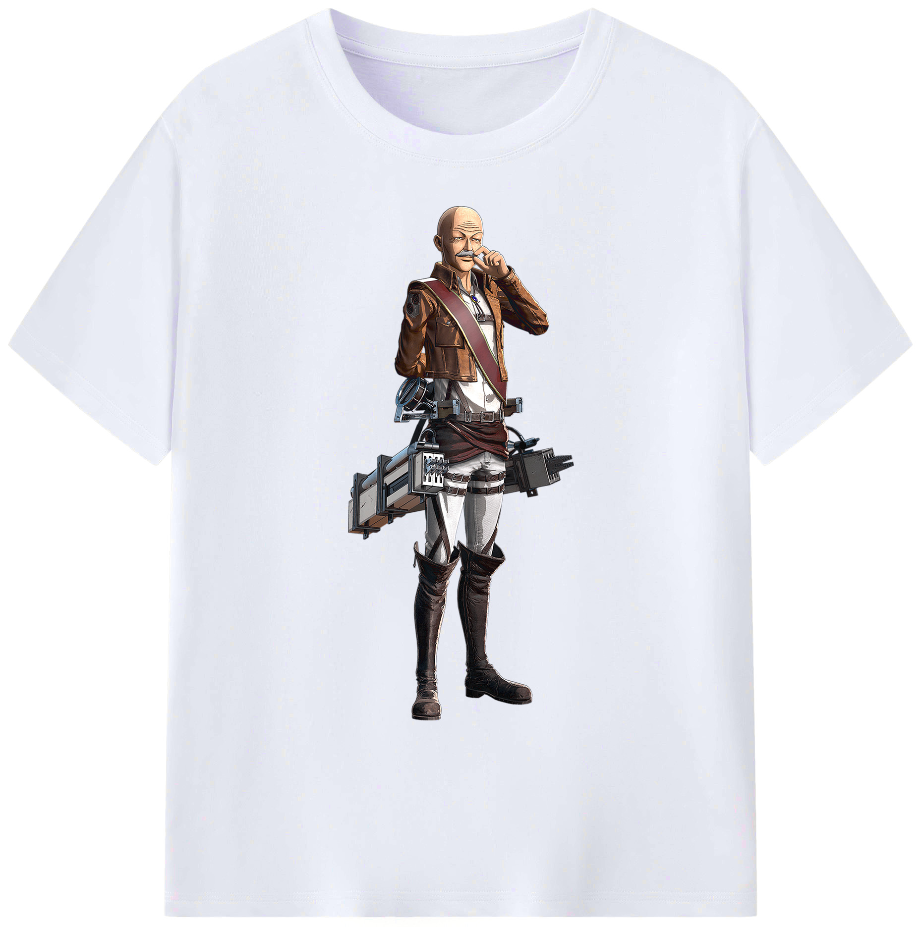 （画像用） 進撃の巨人 ドット·ピクシス Attack on Titan Dot Pixis 綿100％ メンズ半袖Tシャツ｜肌触りやわらか＆通気性