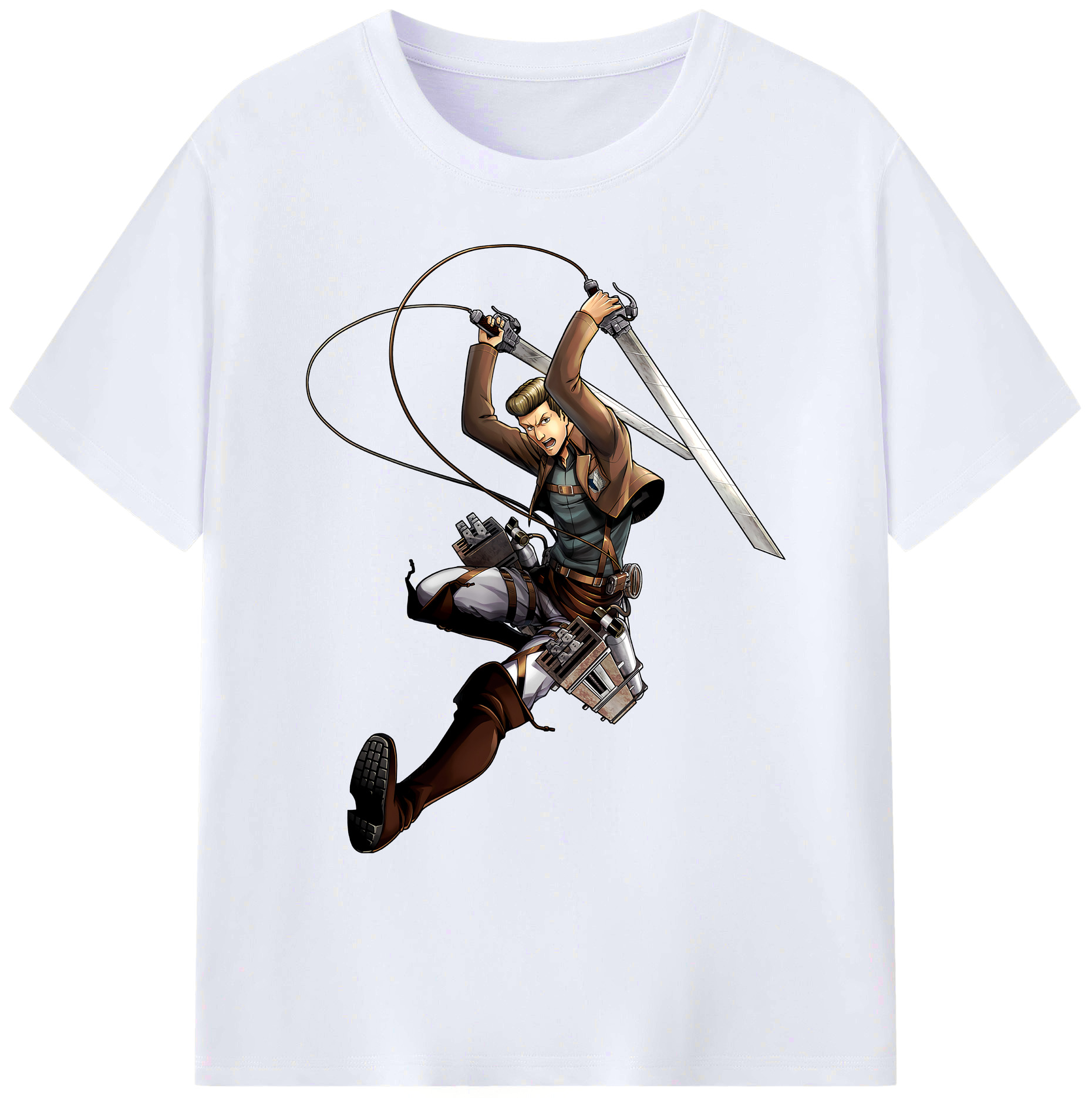 （画像用） 進撃の巨人 Attack on Titan 綿100％ メンズ半袖Tシャツ｜肌触りやわらか＆通気性