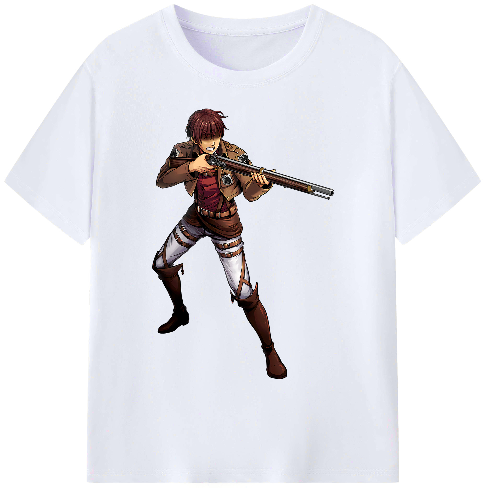 （画像用） 進撃の巨人 Attack on Titan 綿100％ メンズ半袖Tシャツ｜肌触りやわらか＆通気性