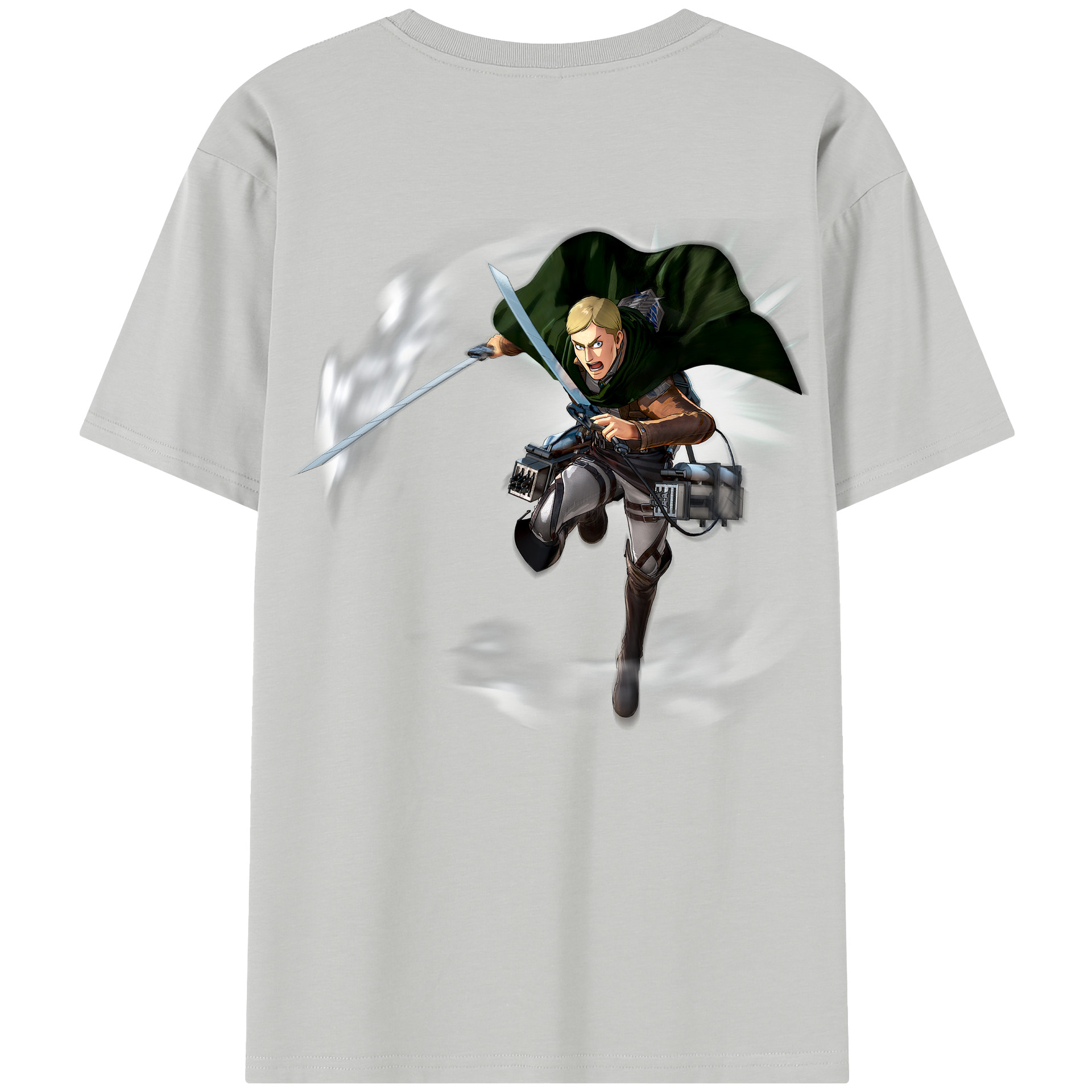 （画像用） 進撃の巨人 エルヴィン・スミス Attack on Titan Erwin Smith レディース半袖Tシャツ(バックプリント)