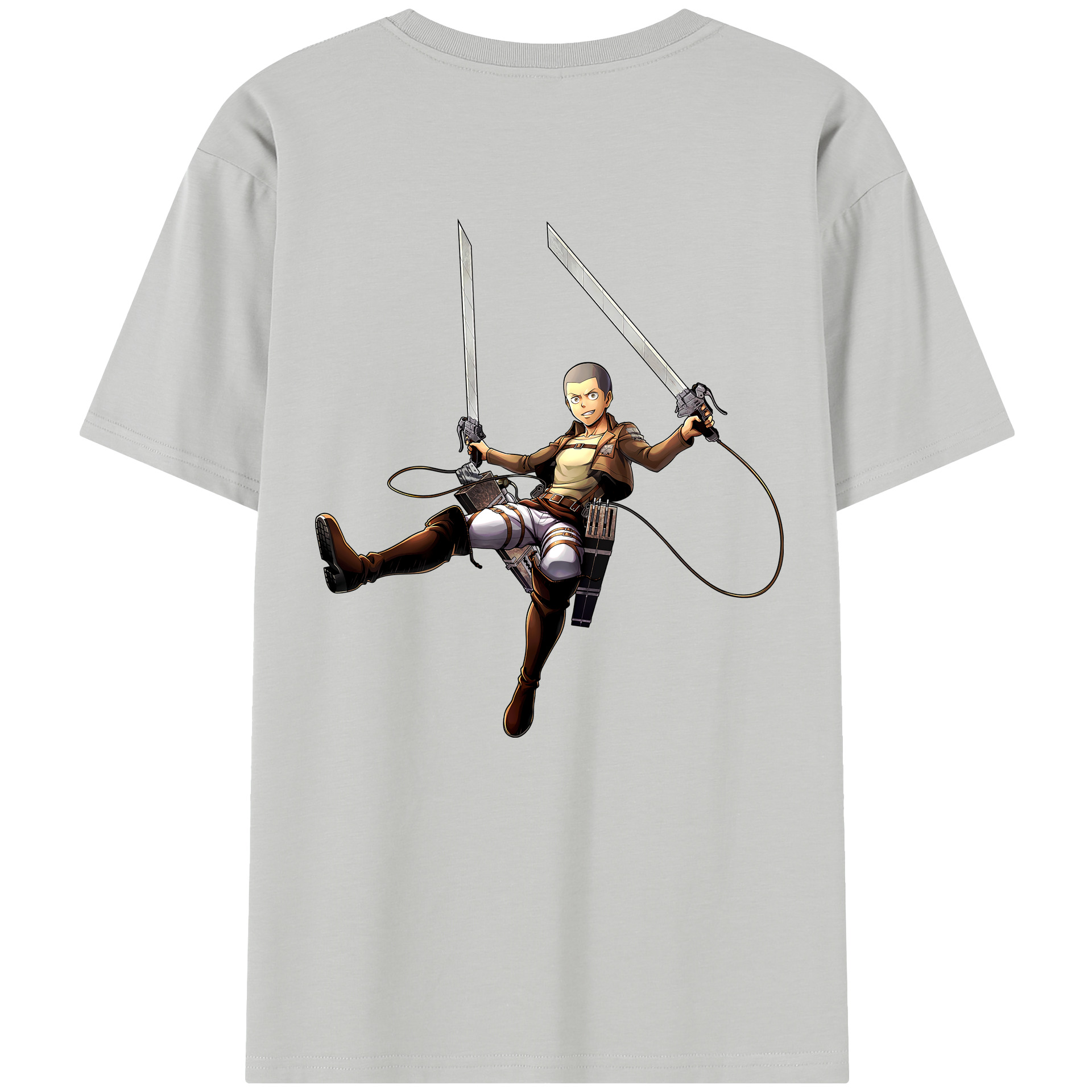 （画像用） 進撃の巨人 コニー·スプリンガー Attack on Titan Connie Springer レディース半袖Tシャツ(バックプリント)